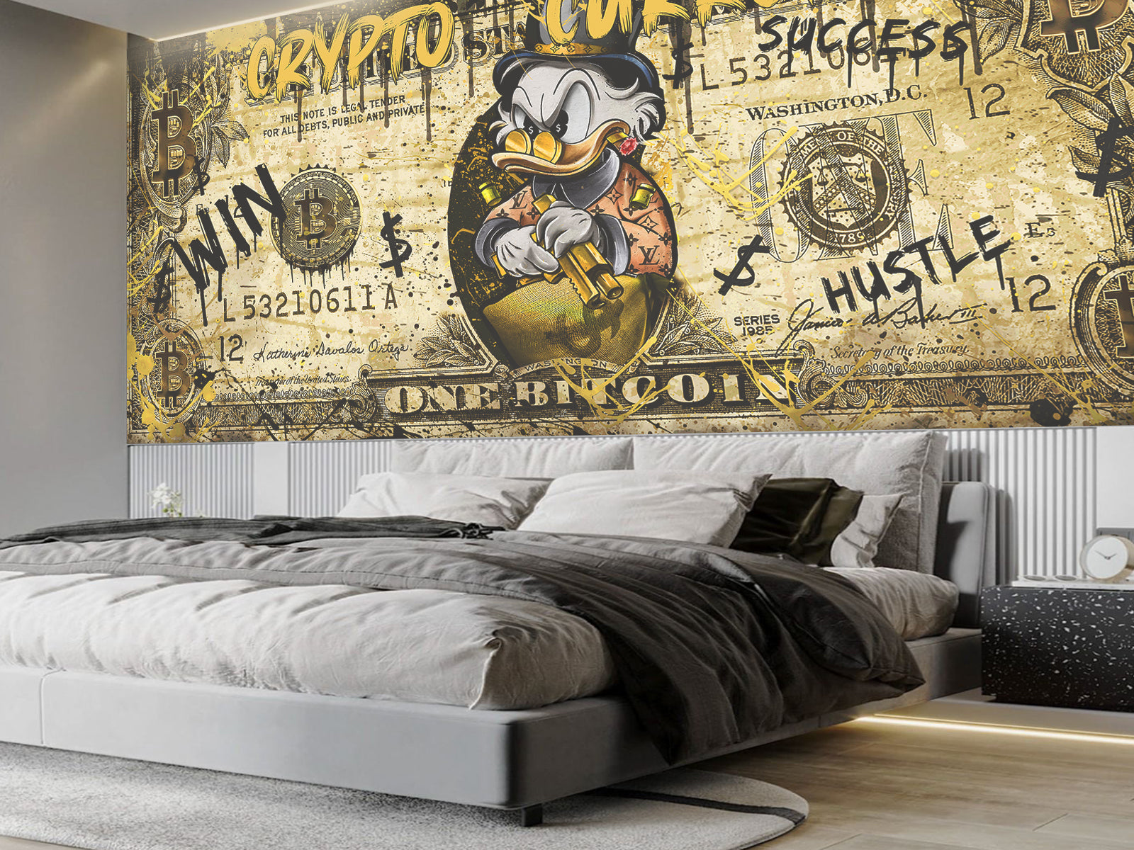 Vlies Tapete XXL Poster Fototapete CKRYPTO UNCLE GOLD