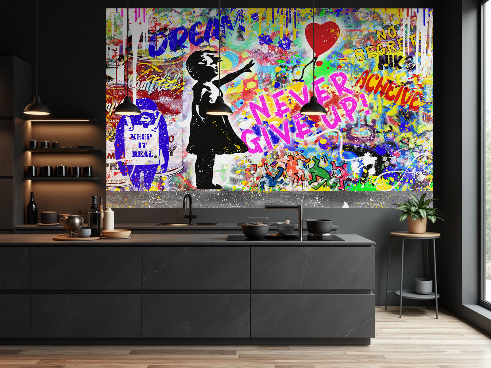 Vlies Tapete XXL Poster Fototapete BANKSY KID GIRL