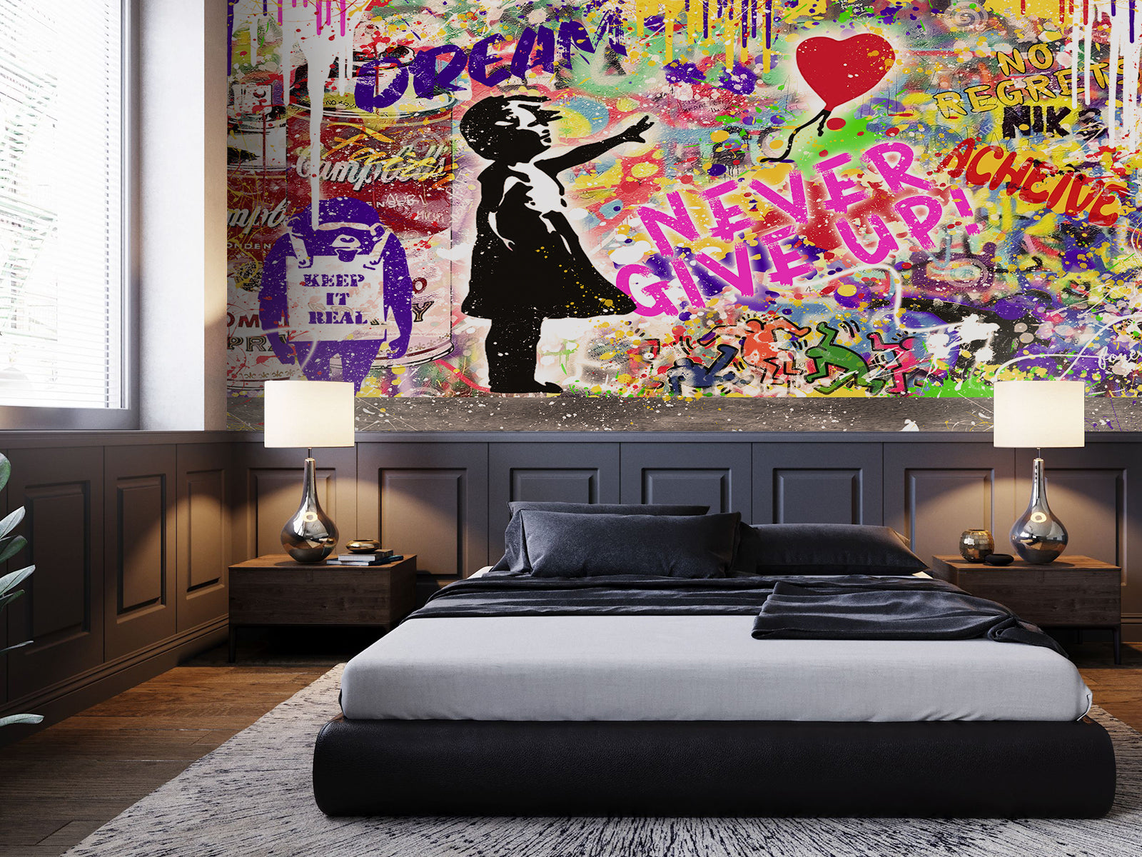 Vlies Tapete XXL Poster Fototapete BANKSY KID GIRL