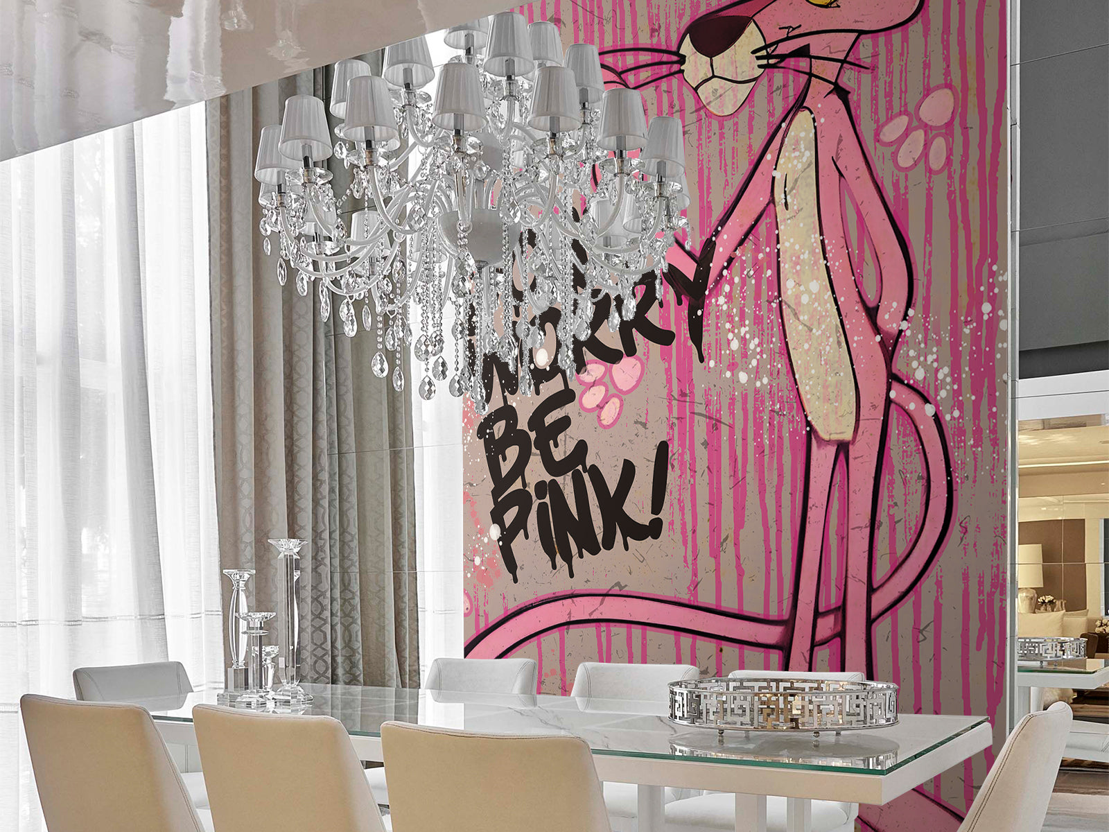 Vlies Tapete XXL Poster Fototapete PINK PANTHER