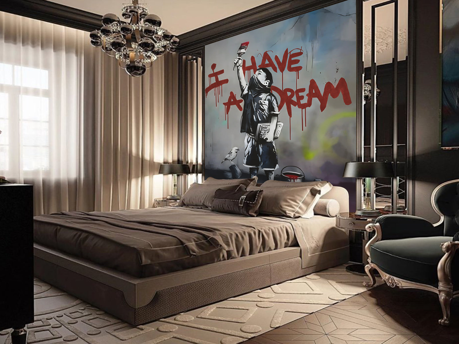 Vlies Tapete XXL Poster Fototapete BANKSI KID