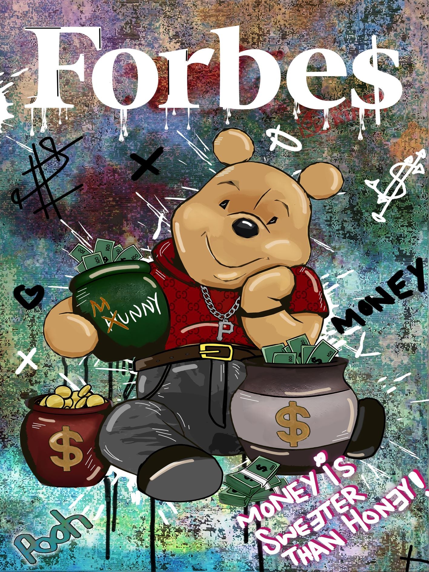 Vlies Tapete XXL Poster Fototapete FORBES POOH
