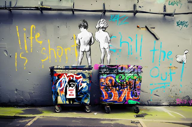 Vlies Tapete XXL Poster Fototapete KIDS PISSING
