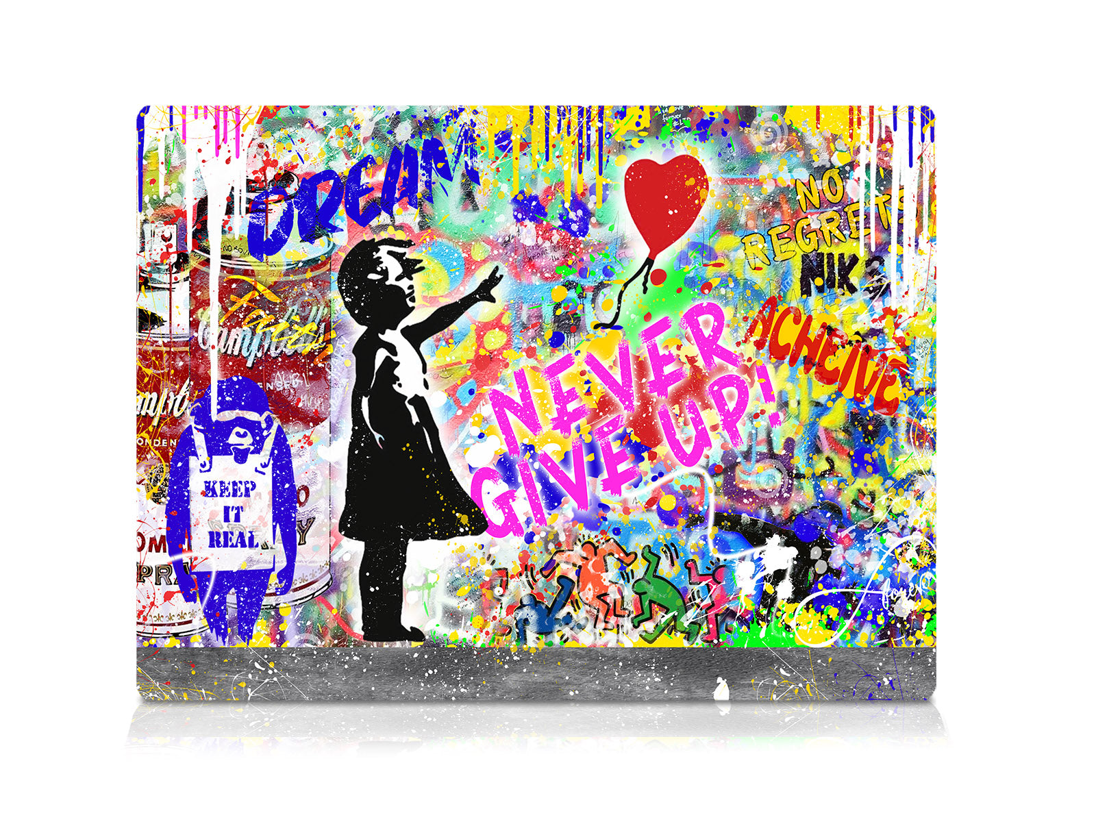 Magnettafel Pinnwand BANKSY KID GIRL