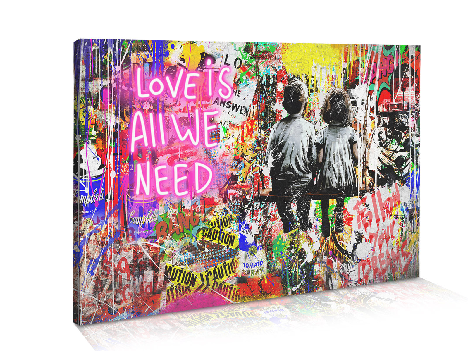 Magnettafel Pinnwand BANKSY KIDS COUPLE