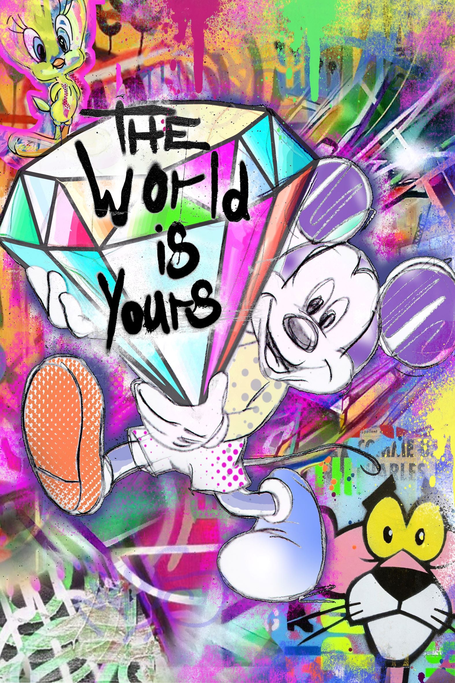 Vlies Tapete XXL Poster Fototapete MICKEY DIAMOND