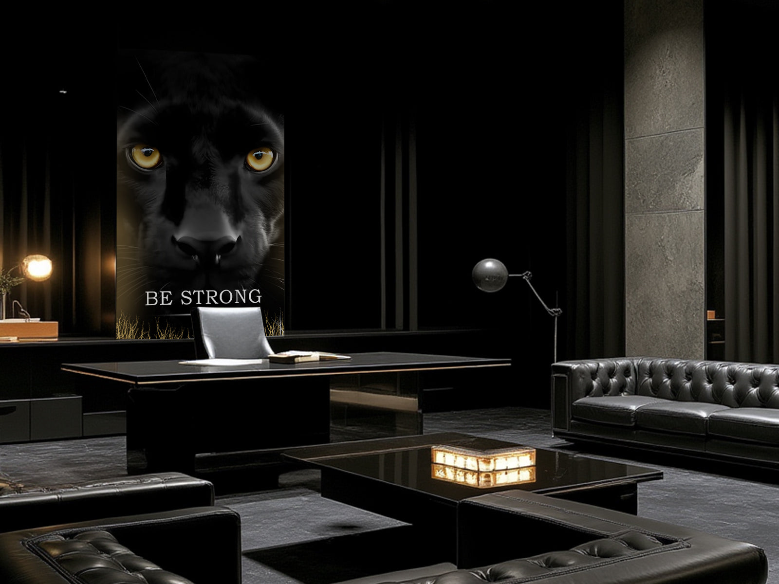 Vlies Tapete XXL Poster Fototapete Panther be strong