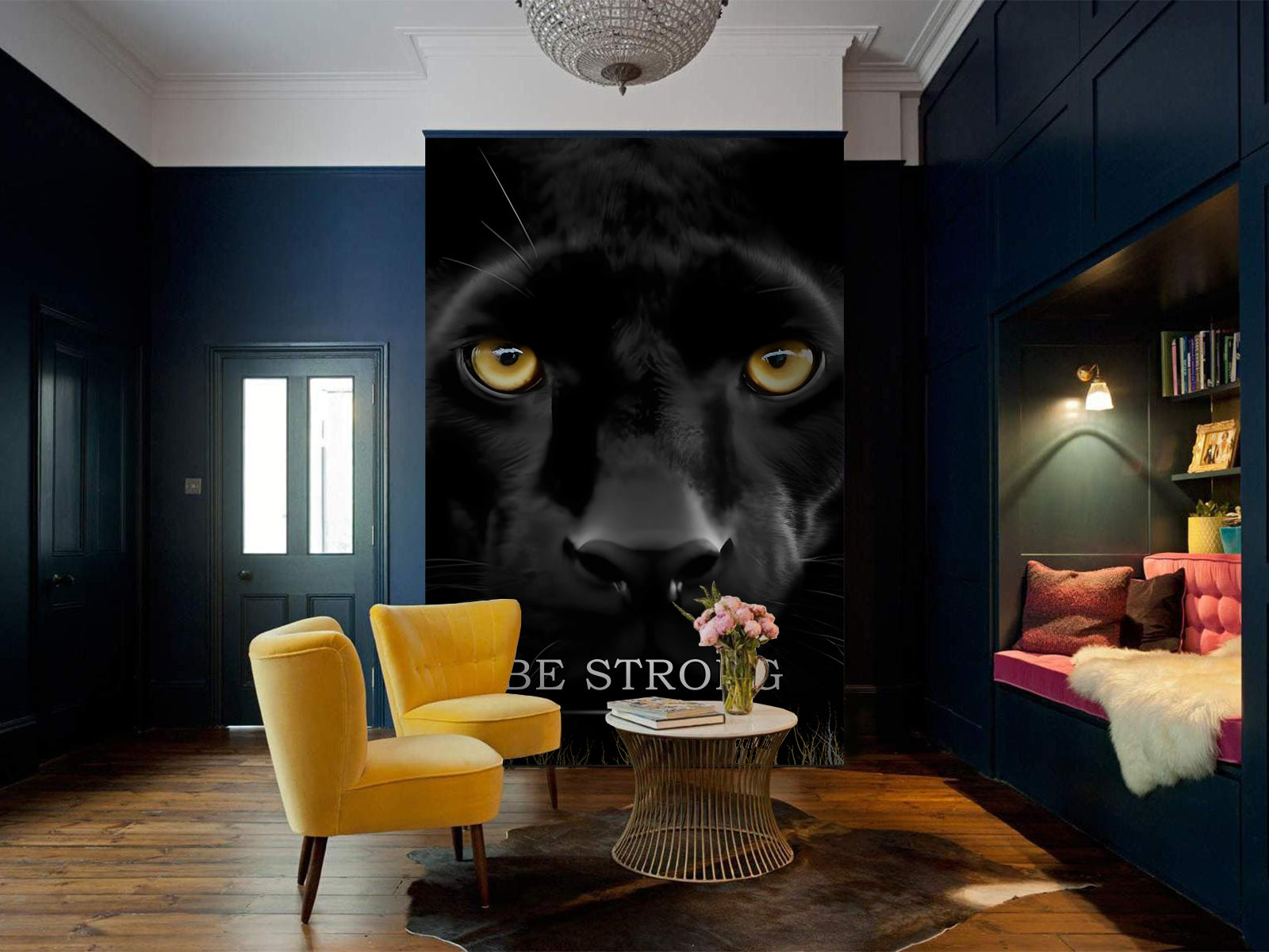 Vlies Tapete XXL Poster Fototapete Panther be strong