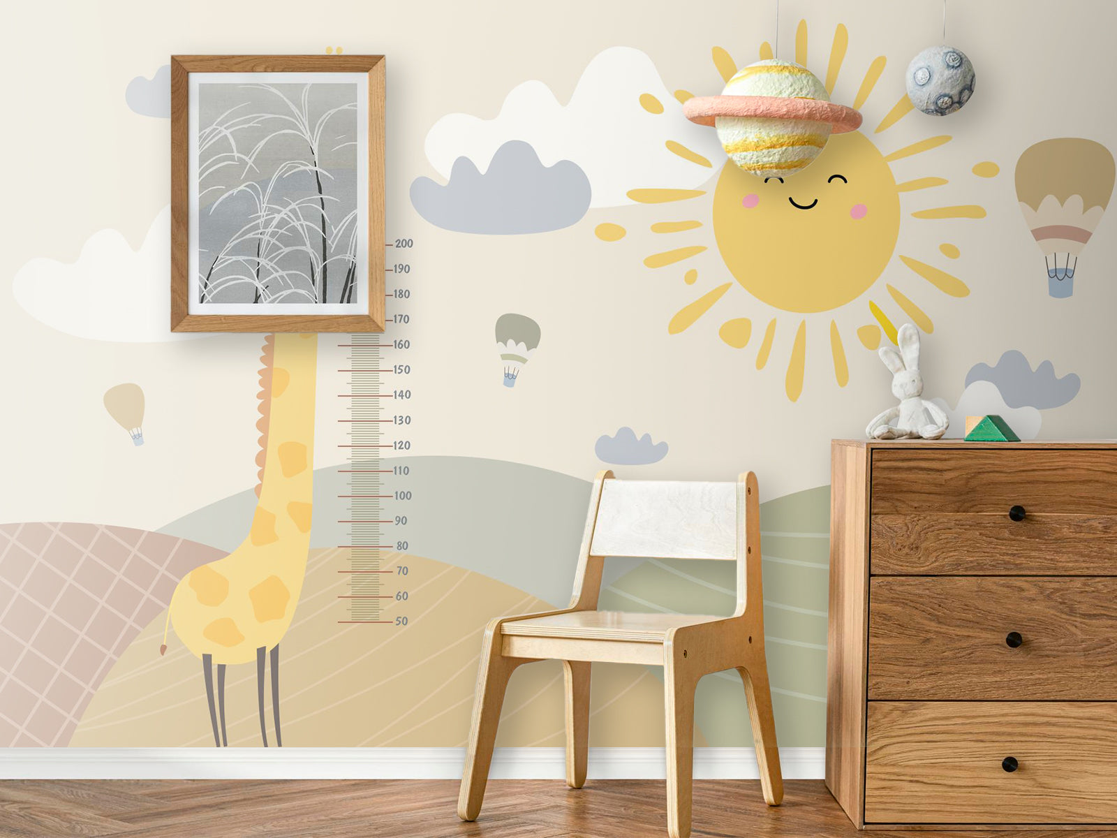 Fototapete Giraffe Sonne