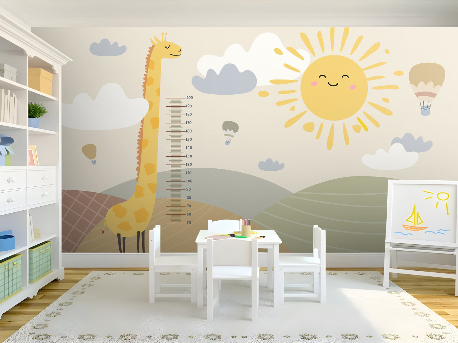 Fototapete Giraffe Sonne