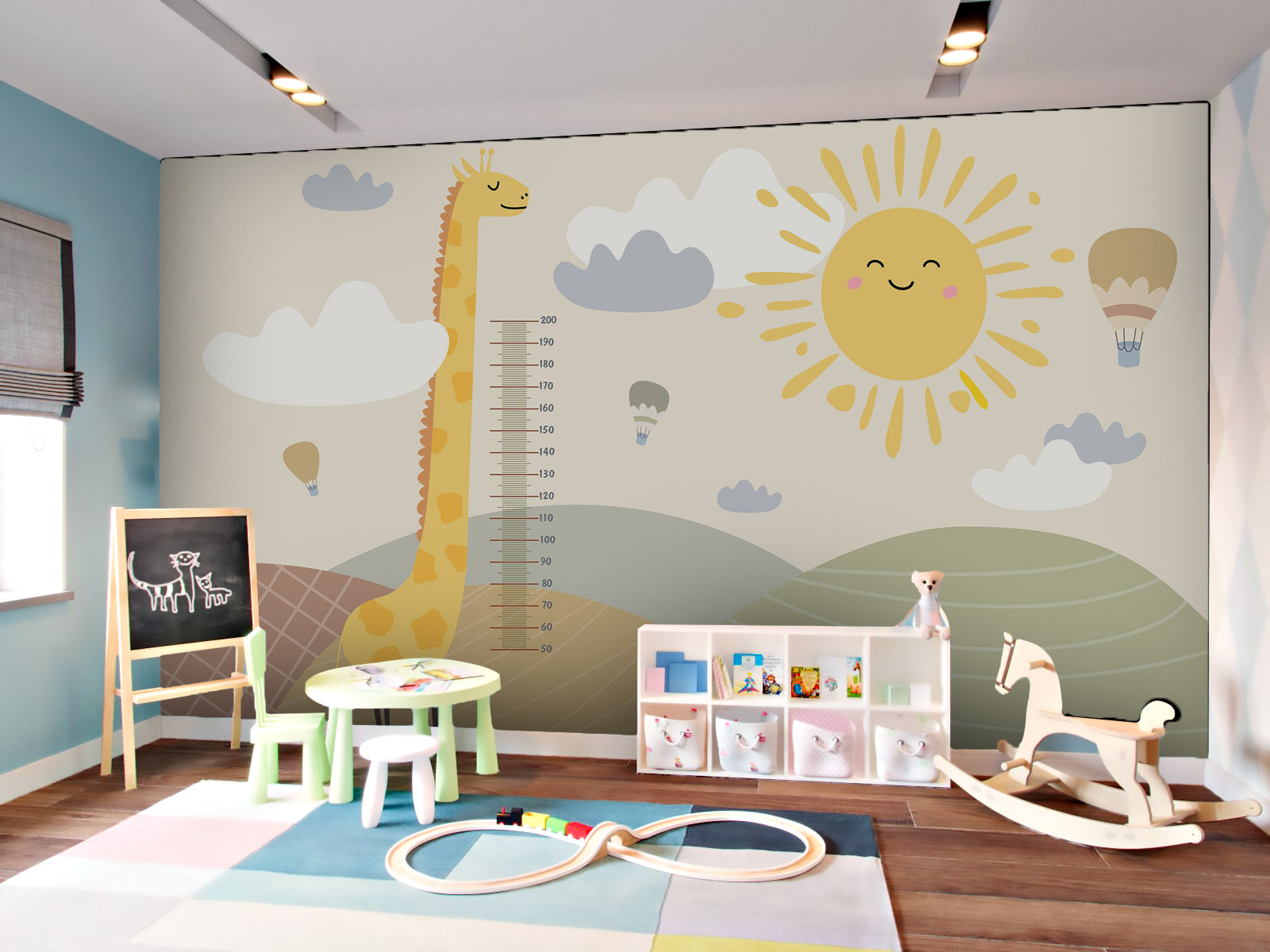 Fototapete Giraffe Sonne