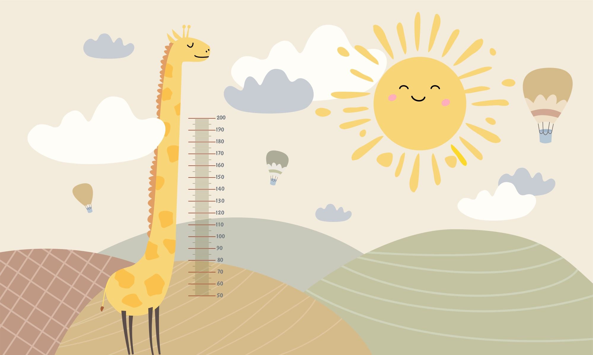 Fototapete Giraffe Sonne