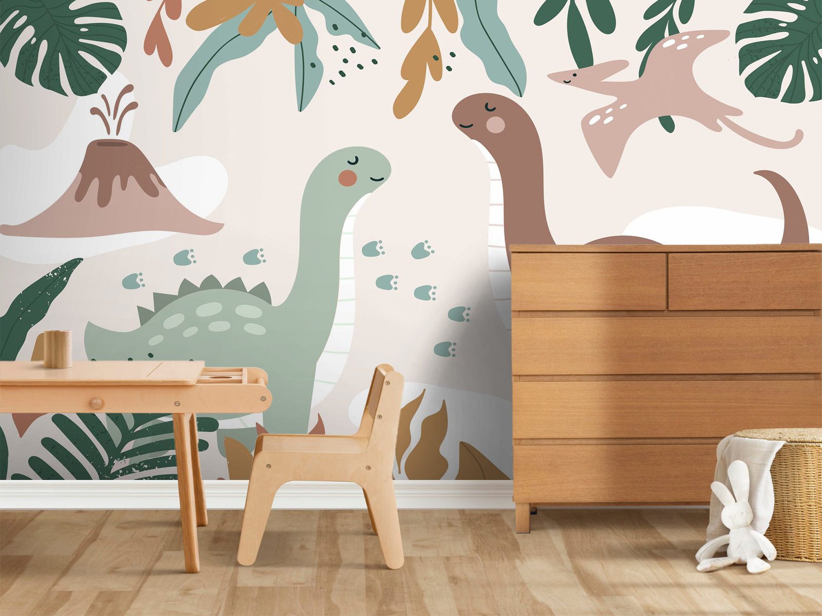 Vlies Tapete XXL Poster Fototapete Dino Kinder Vulkan