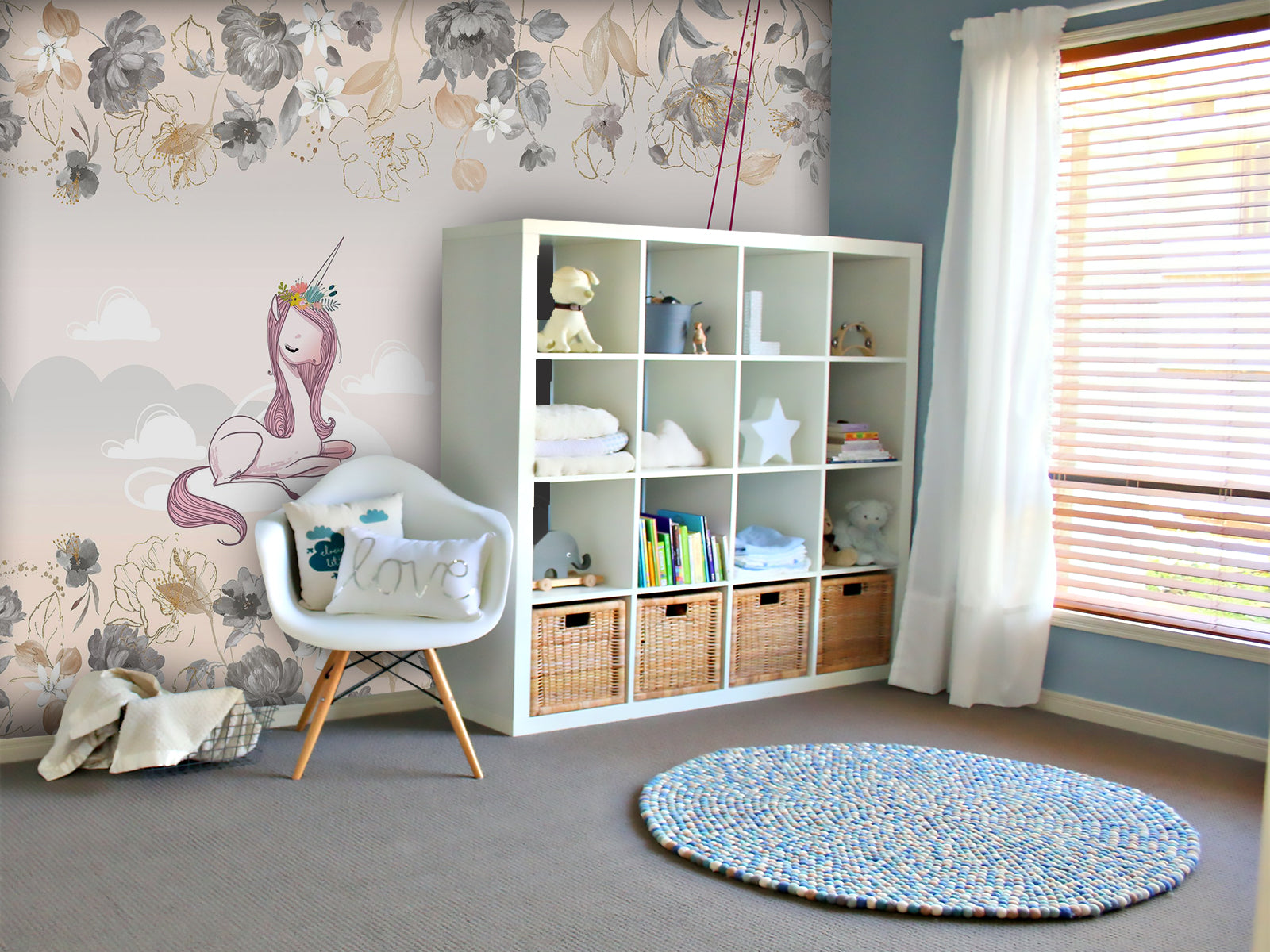 Vlies Tapete XXL Poster Fototapete Einhorn Prinzessin