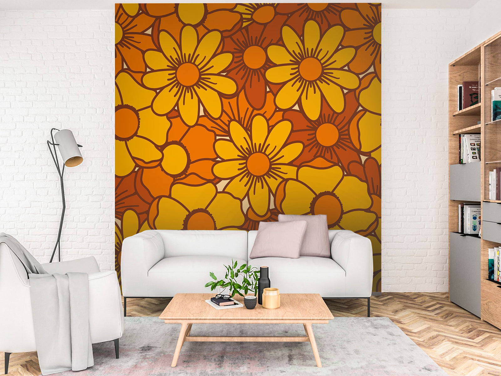Vlies Tapete XXL Poster Fototapete Vintage Blumenbild