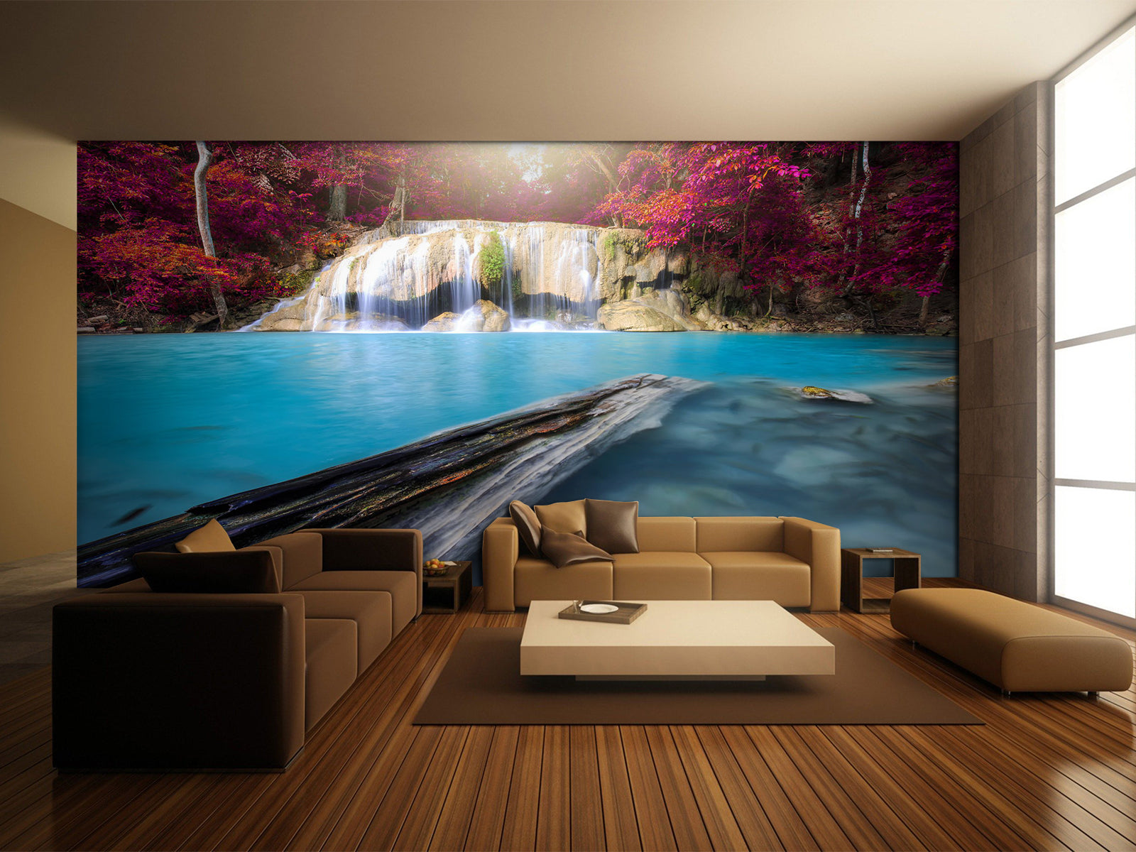 Vlies Tapete XXL Poster Fototapete Wasserfall