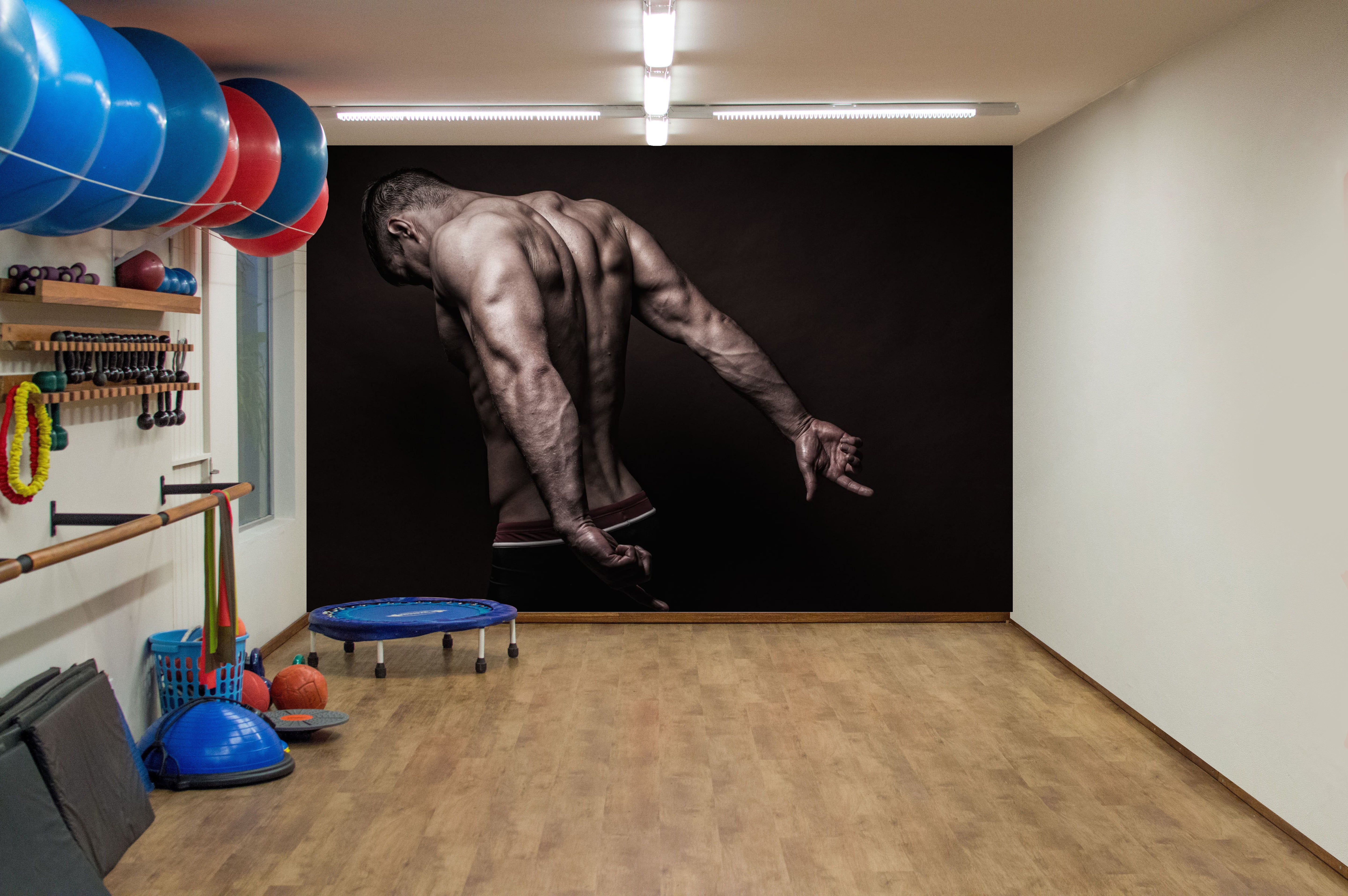 Vlies Tapete XXL Poster Fototapete Fitness Sport Muskeln Mann