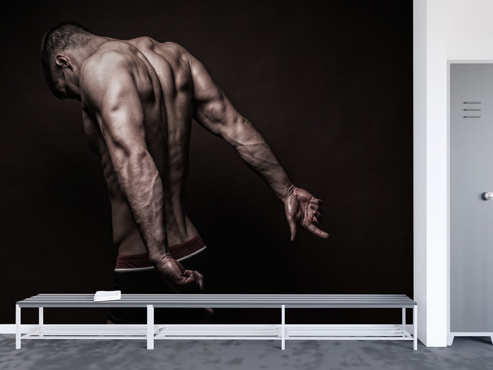 Vlies Tapete XXL Poster Fototapete Fitness Sport Muskeln Mann