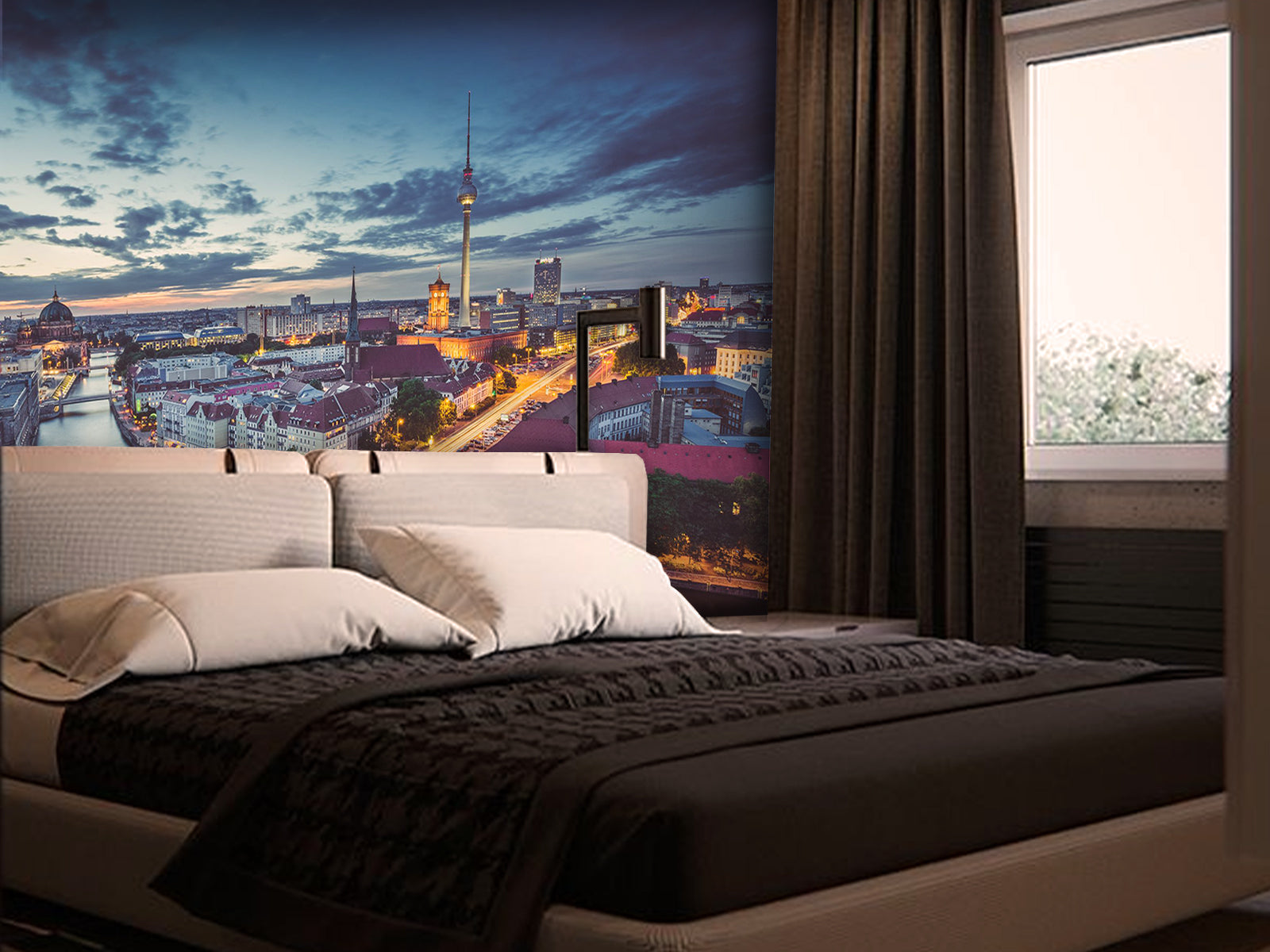 Vlies Tapete XXL Poster Fototapete Fernsehturm Skyline Hamburg