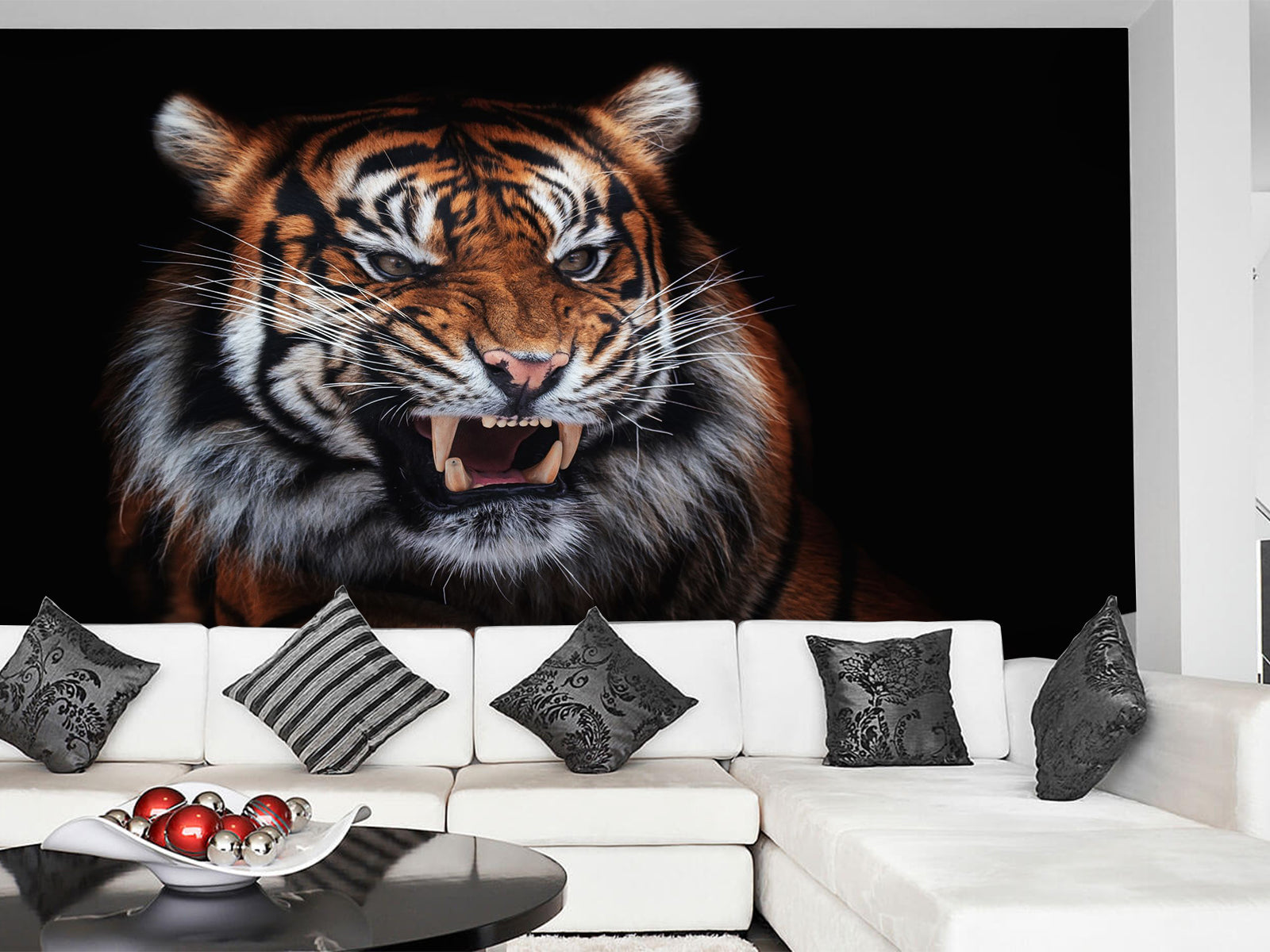 Vlies Tapete XXL Poster Fototapete Tiger Böser Blick