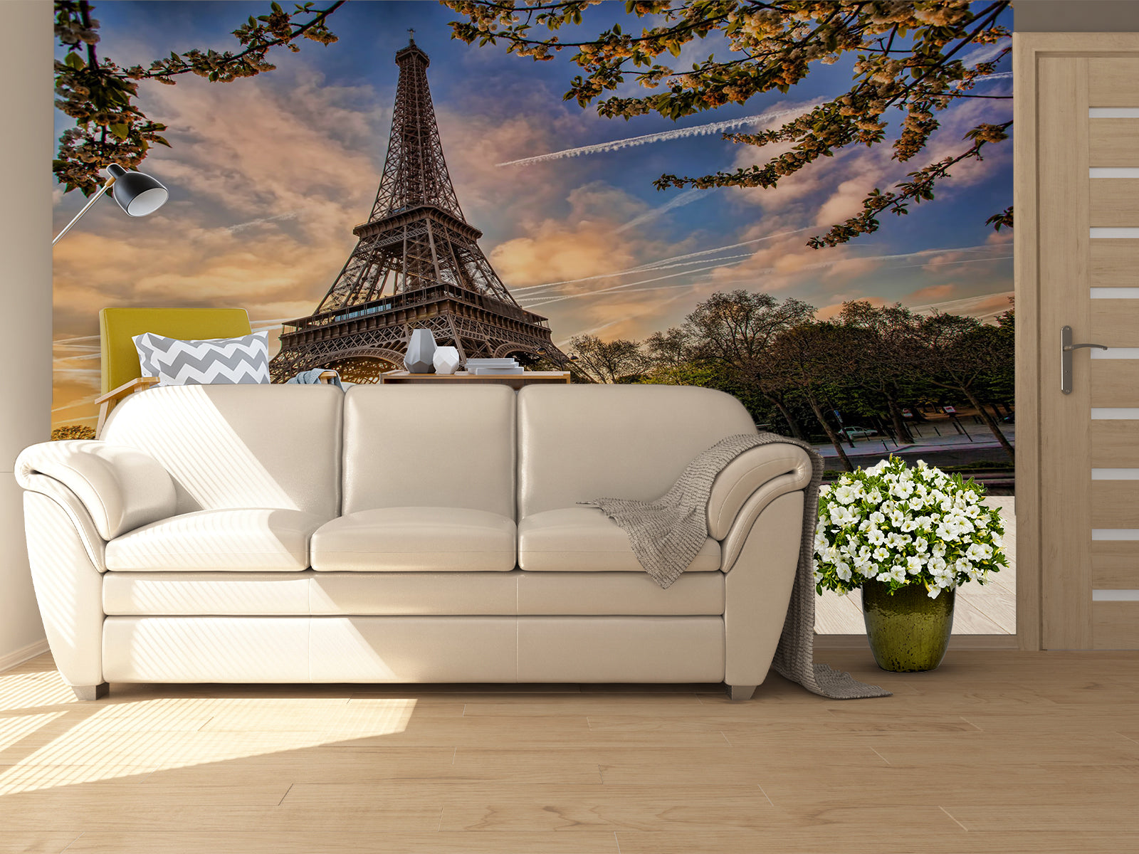 Vlies Tapete XXL Poster Fototapete Paris Eifelturm Sonnenaufgang