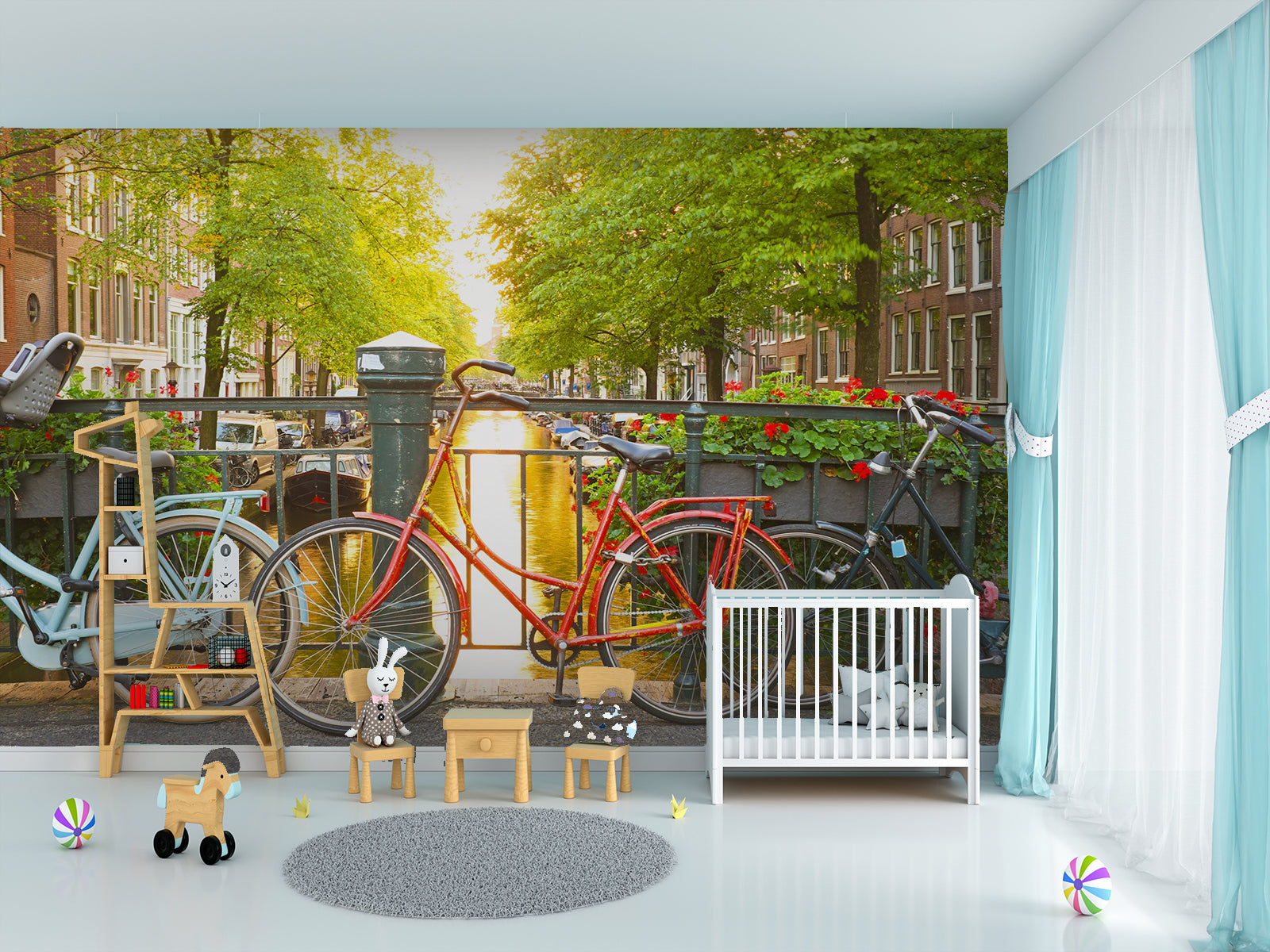 Vlies Tapete XXL Poster Fototapete Amsterdam Sonnenuntergang
