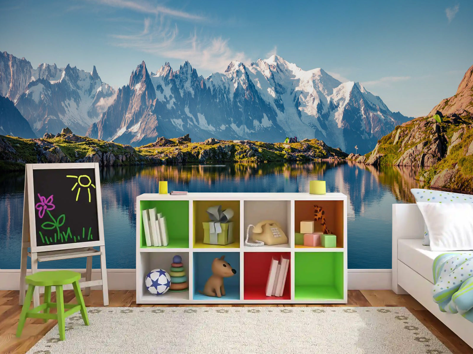 Vlies Tapete XXL Poster Fototapete Gebirge am See