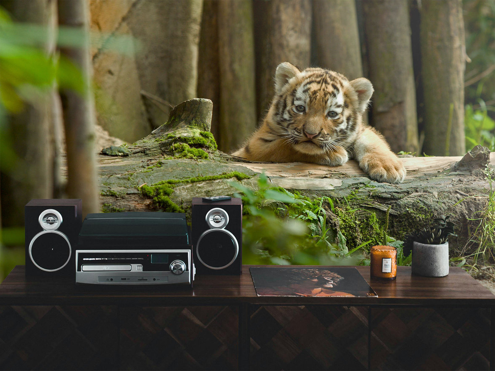 Vlies Tapete XXL Poster Fototapete Tiger Baby