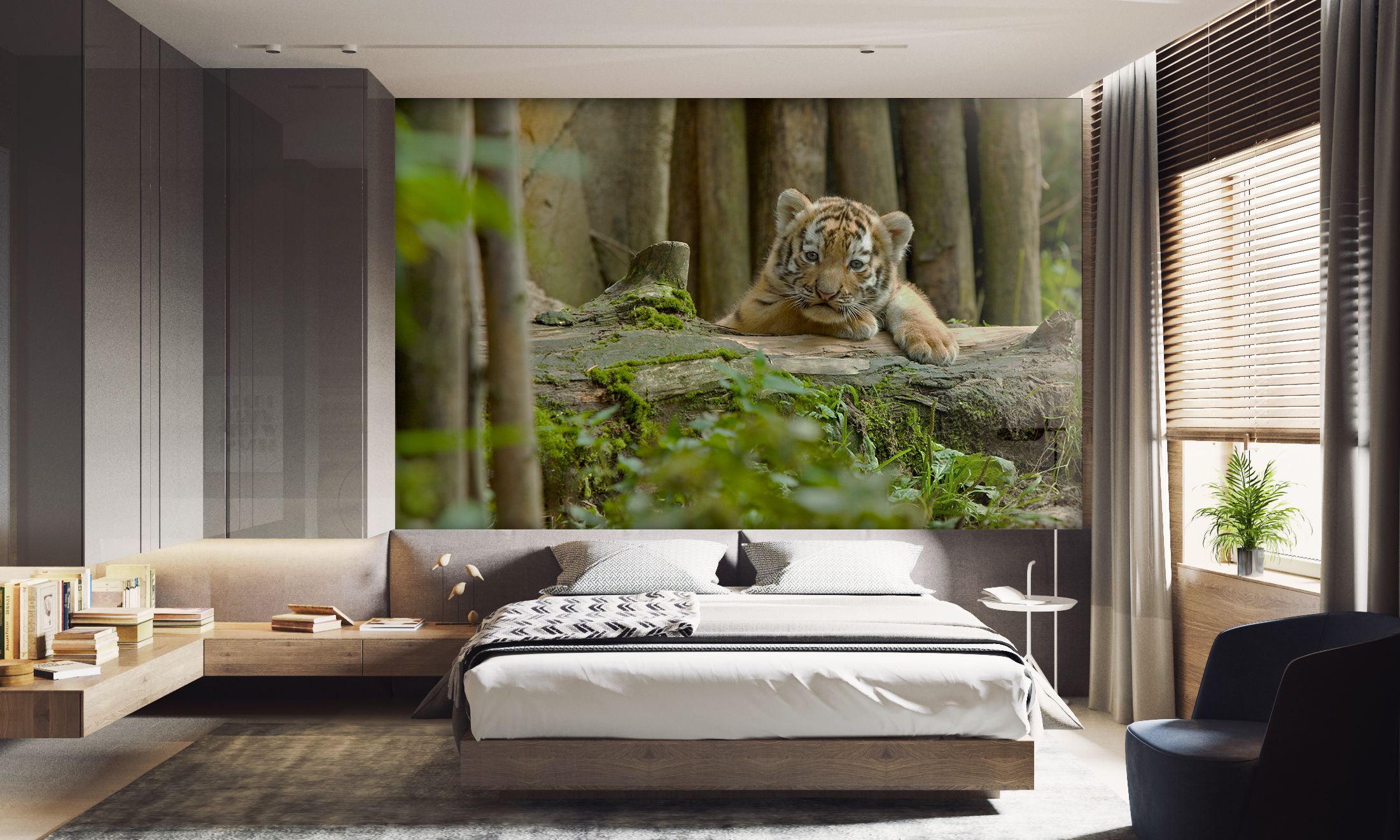 Vlies Tapete XXL Poster Fototapete Tiger Baby