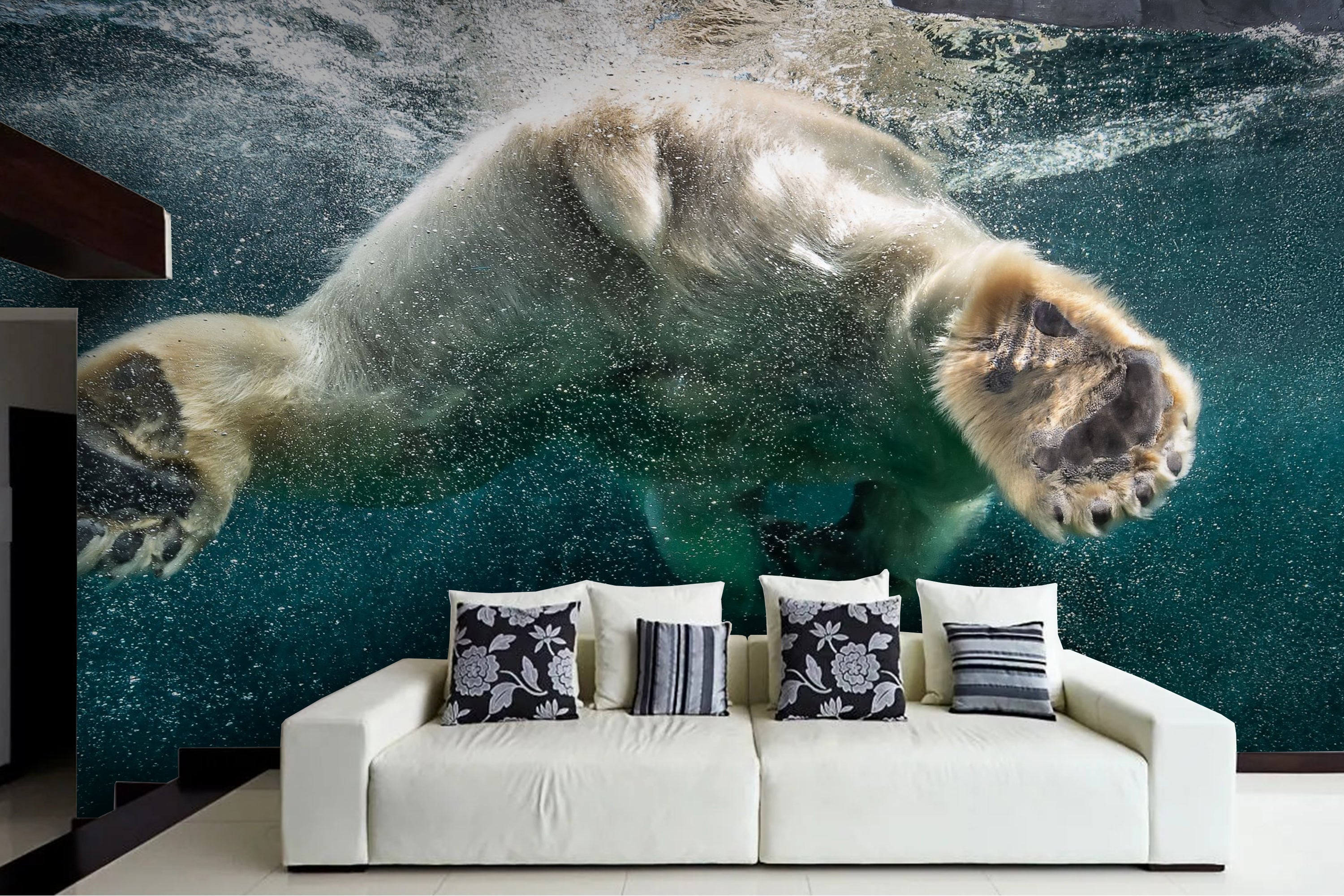 Fototapete Schwimmender Eisbär