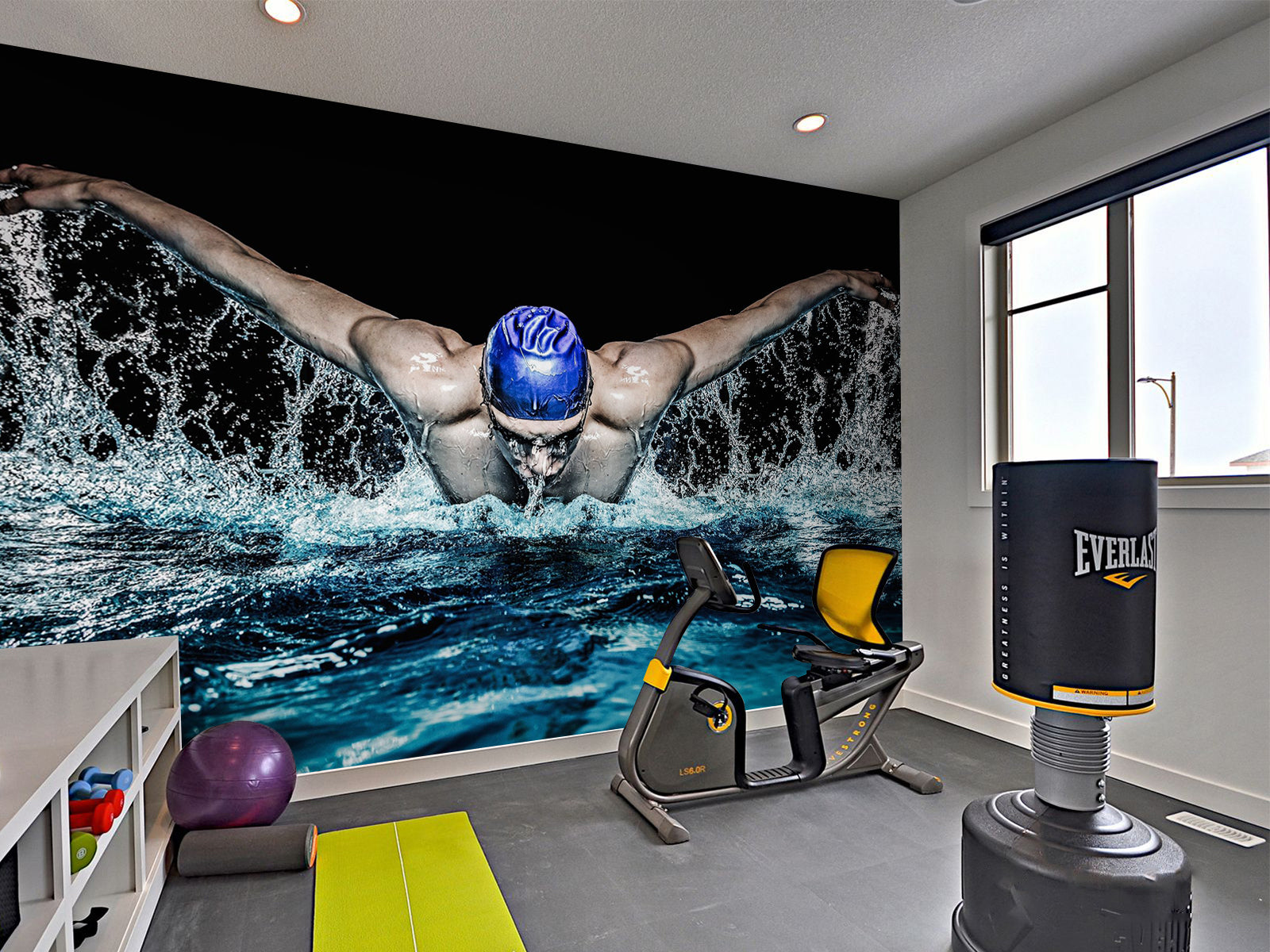Vlies Tapete XXL Poster Fototapete Schwimmer