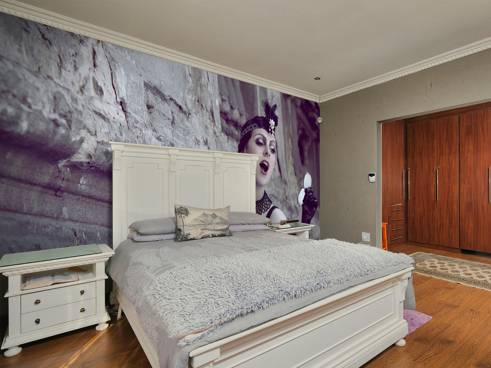 Vlies Tapete XXL Poster Fototapete Lady Zigarette