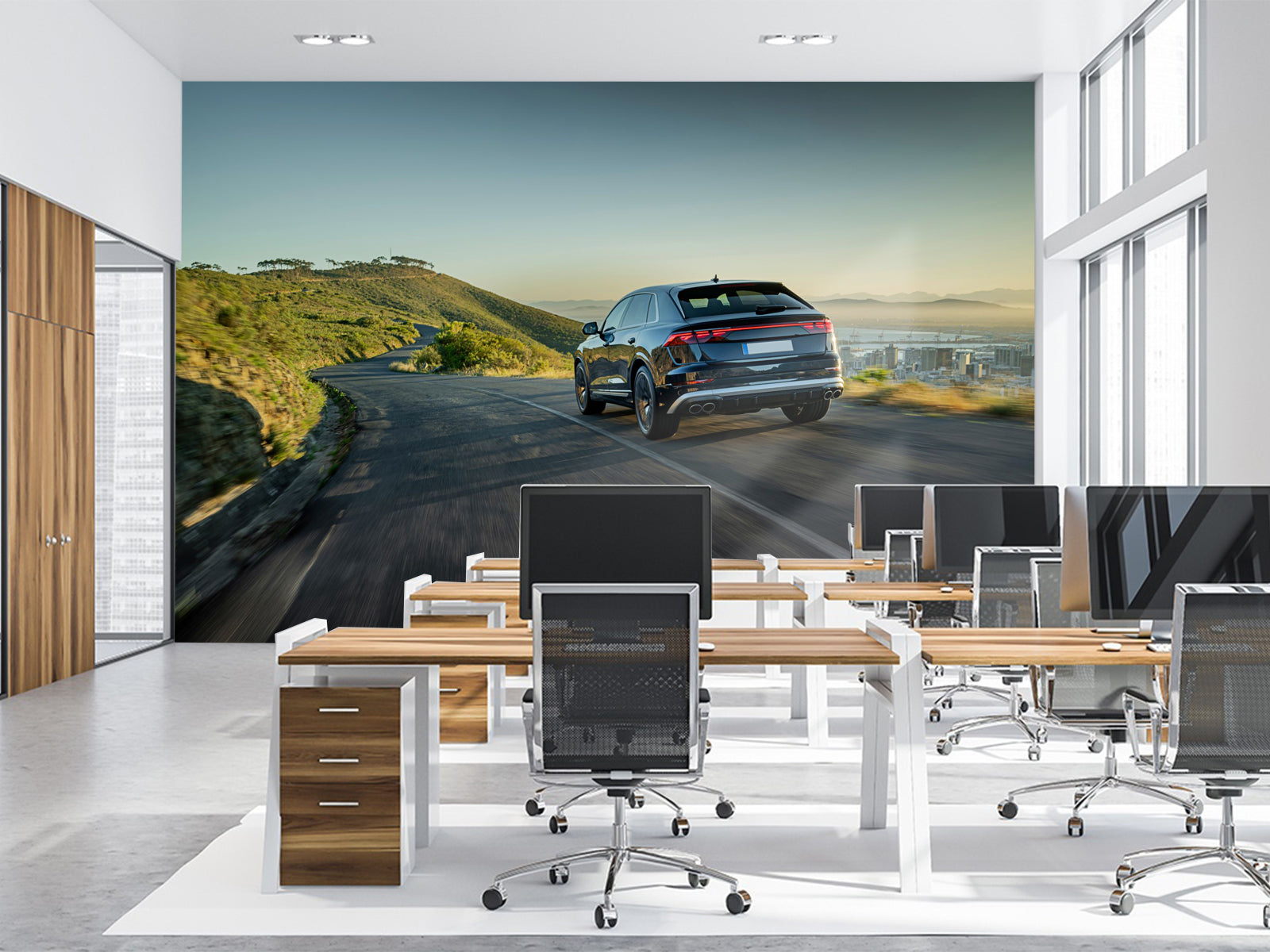 Vlies Tapete XXL Poster Fototapete Fototapete Auto Straße