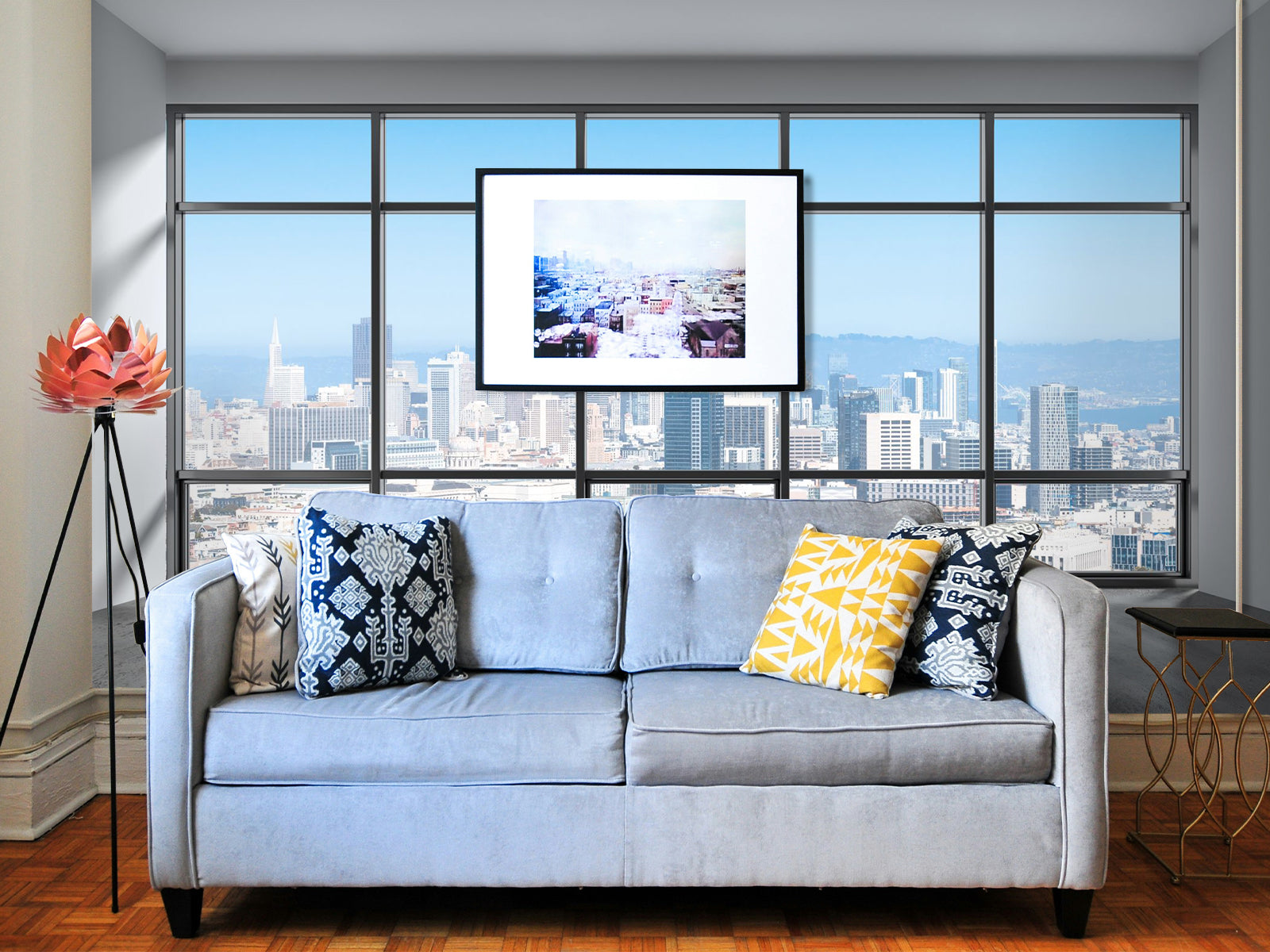 Vlies Tapete XXL Poster Fototapete Hochhaus Fenster Skyline Ausblick