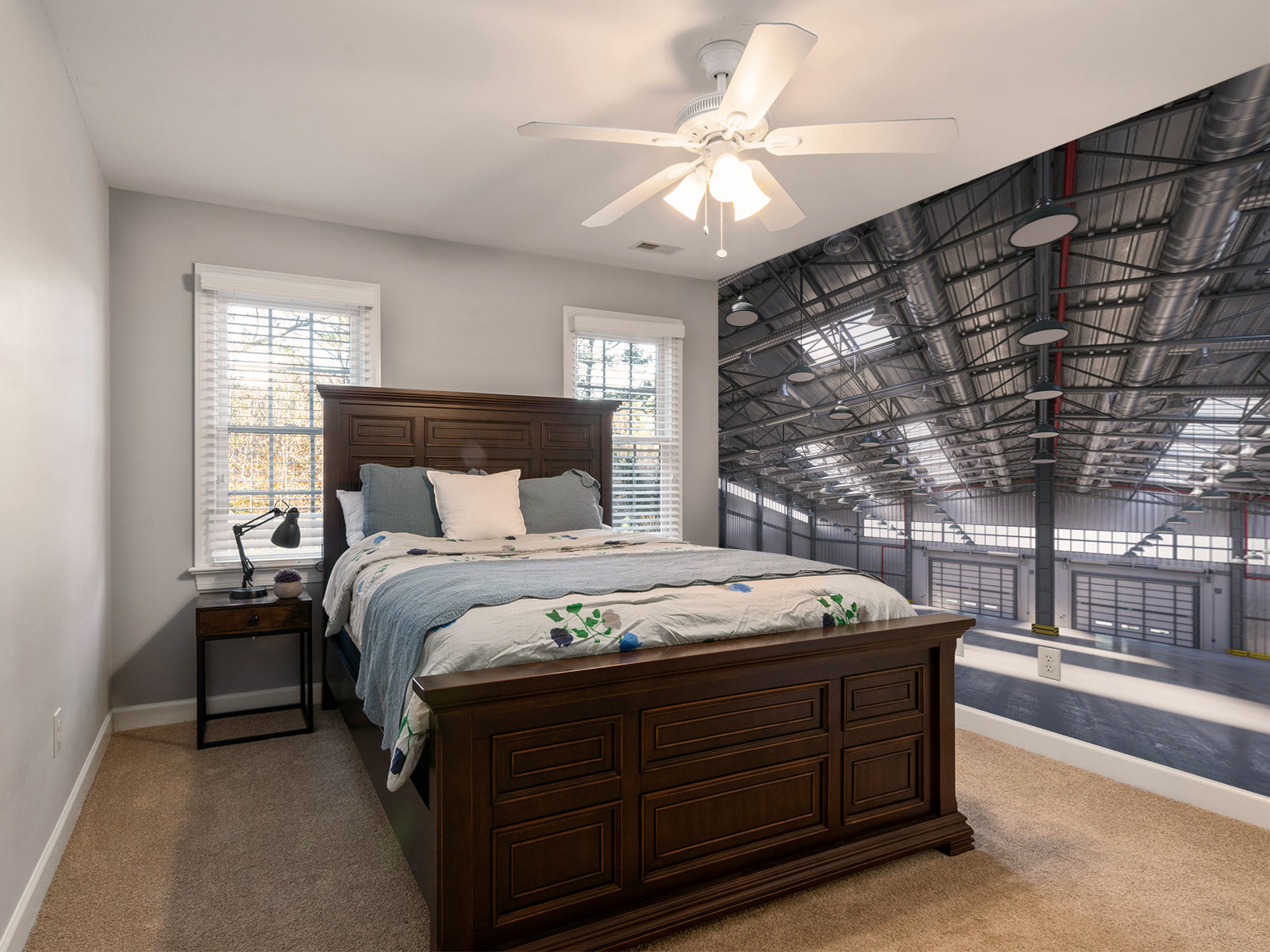 Fototapete Industrie Halle Groß