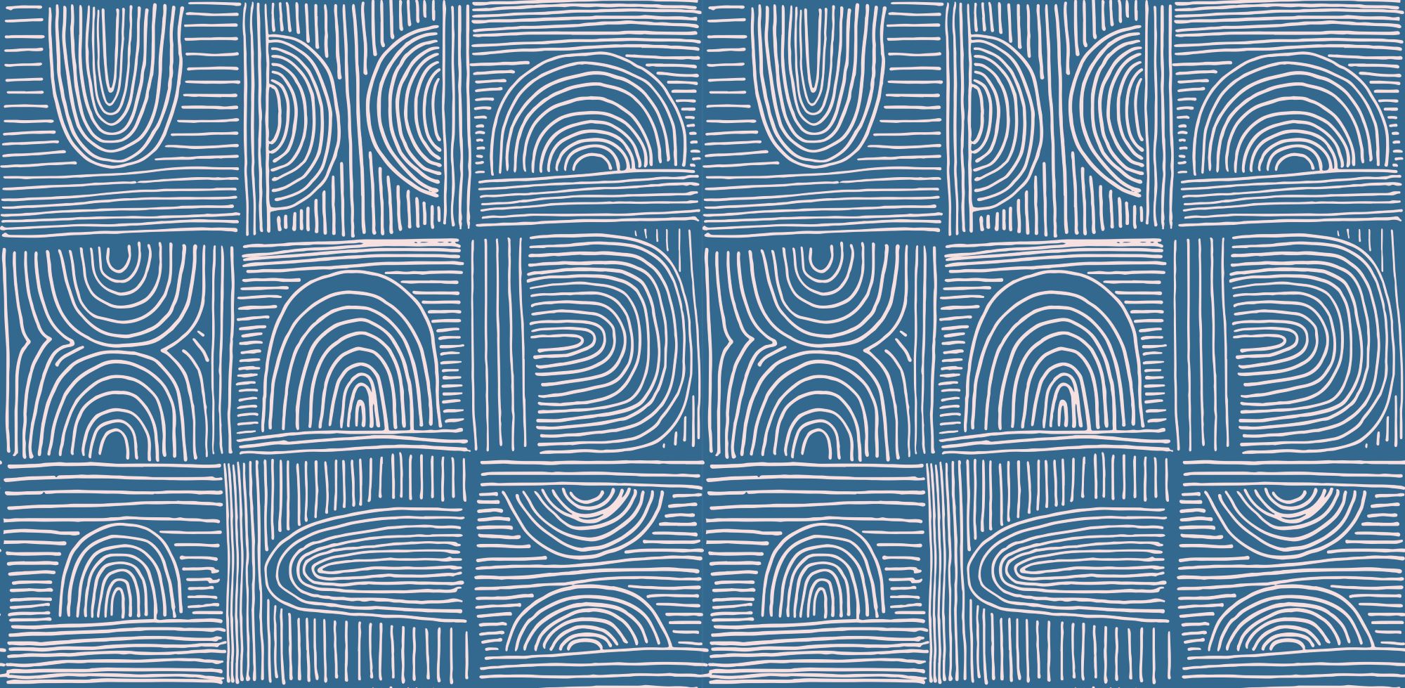 Vlies Tapete XXL Poster Fototapete Streifen Blau Linien