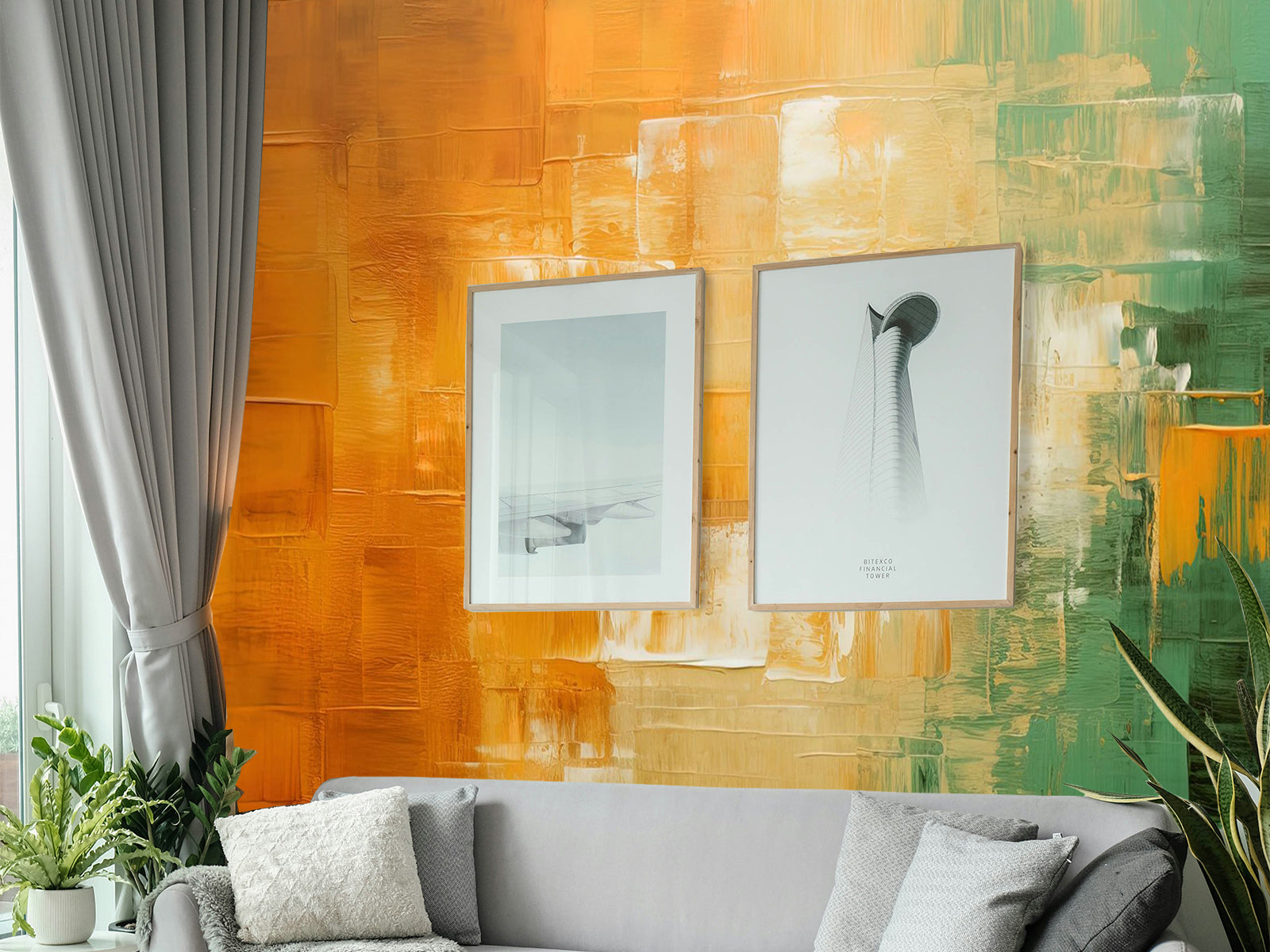 Fototapete Modern Orange grün