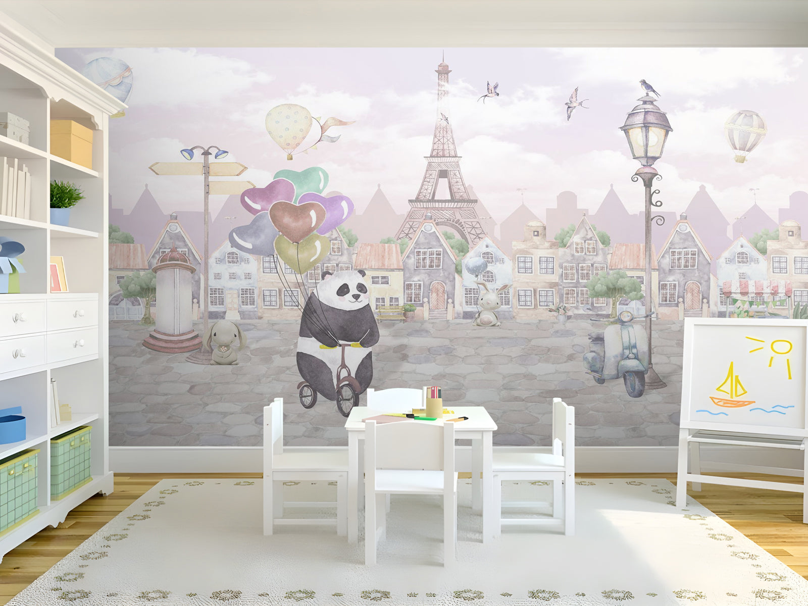 Fototapete Panda Eifelturm