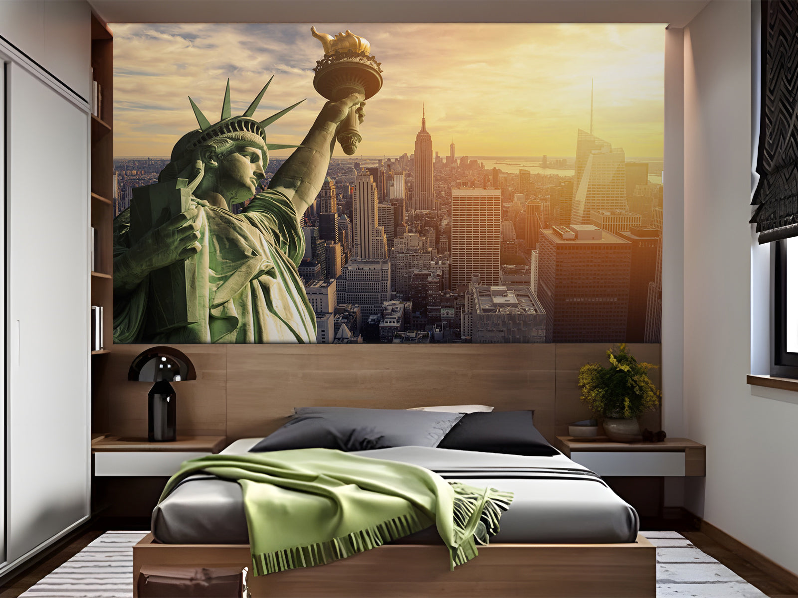 Fototapete Freiheitsstatue Skyline