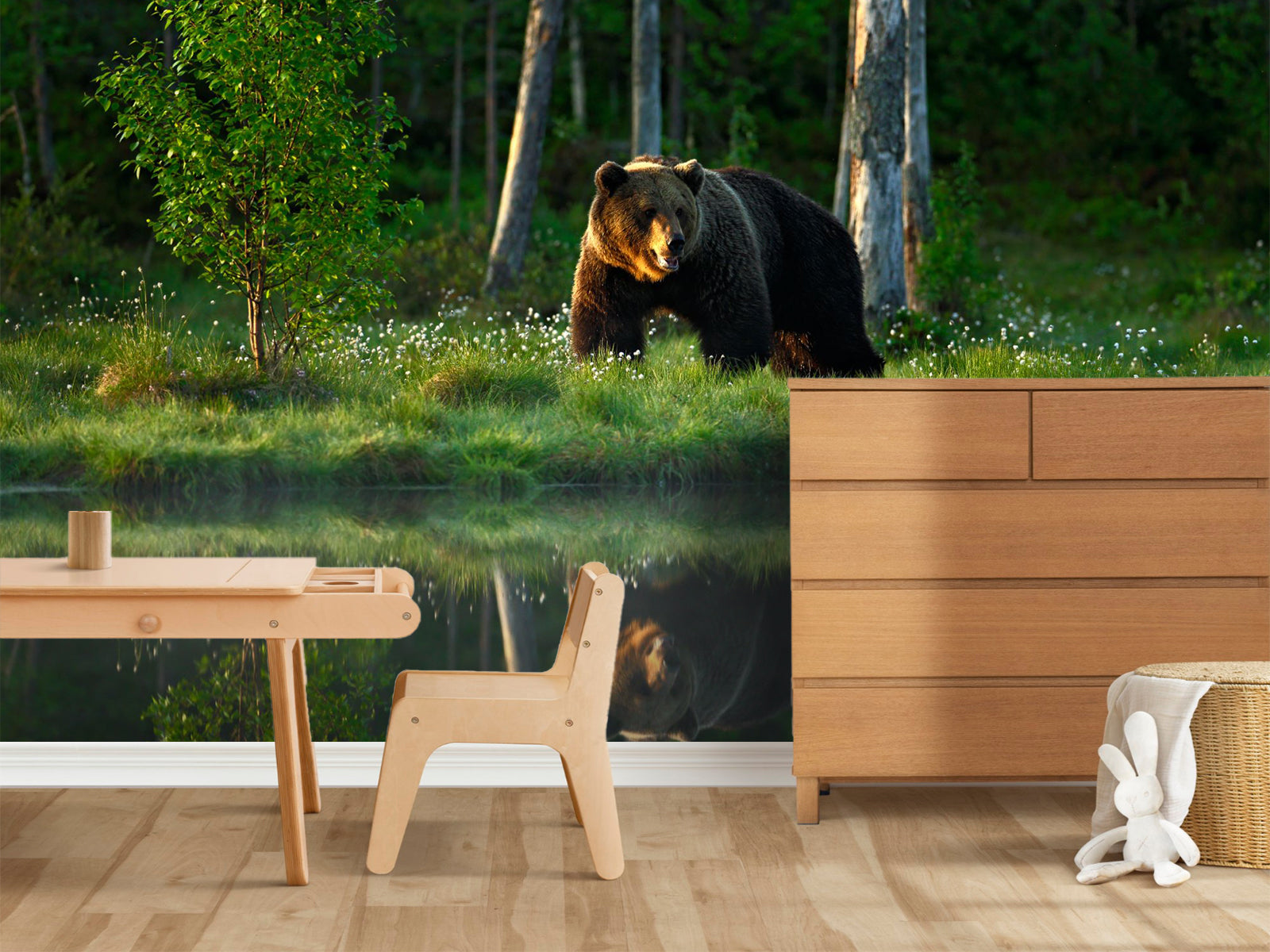 Fototapete Bär Wiese