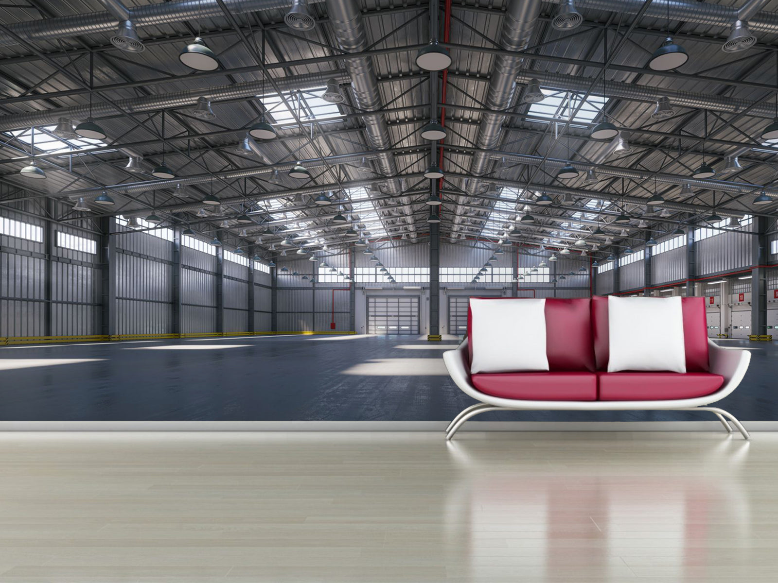 Fototapete Industrie Halle Groß