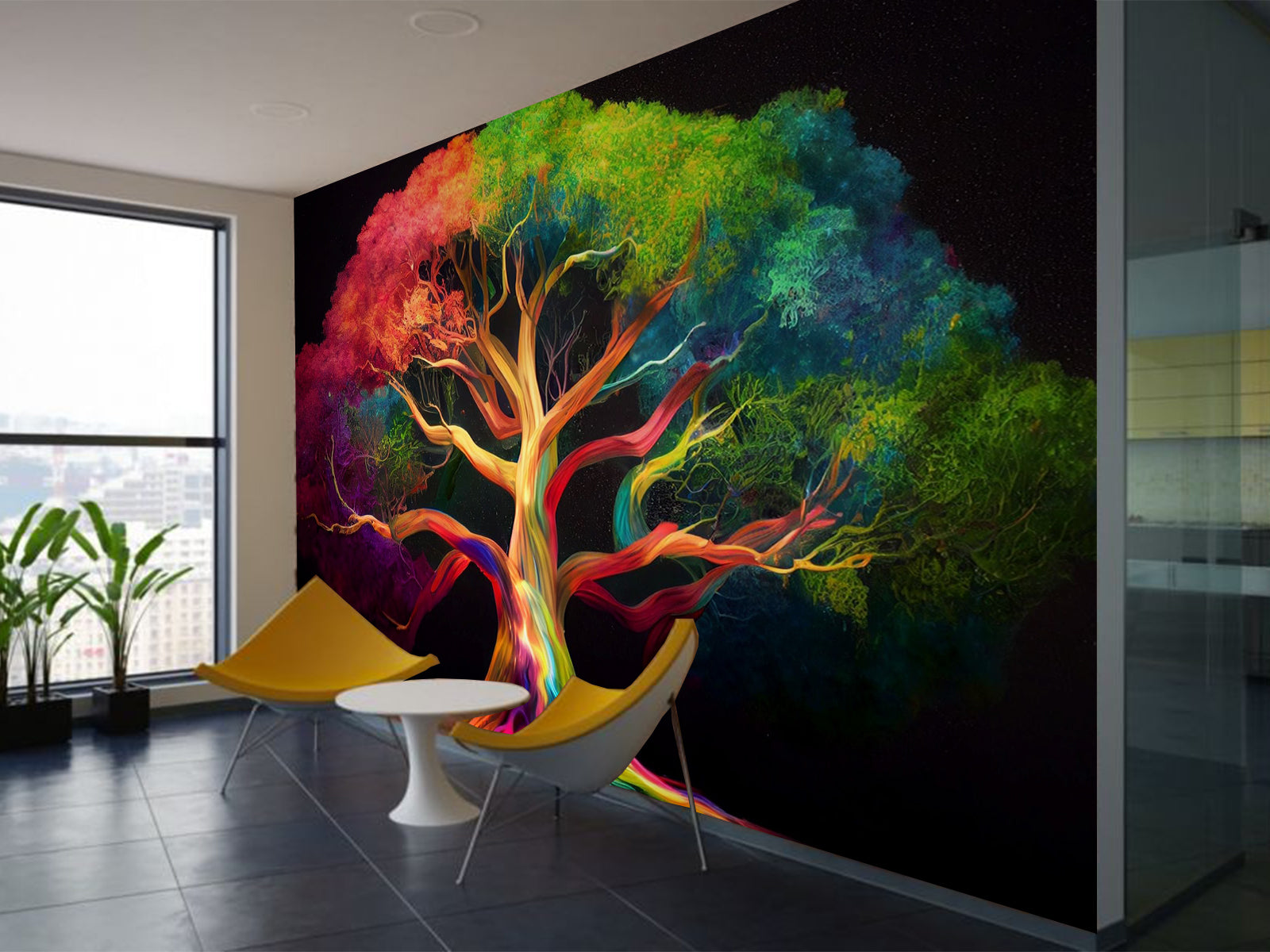 Fototapete Baum Farbe Bunt