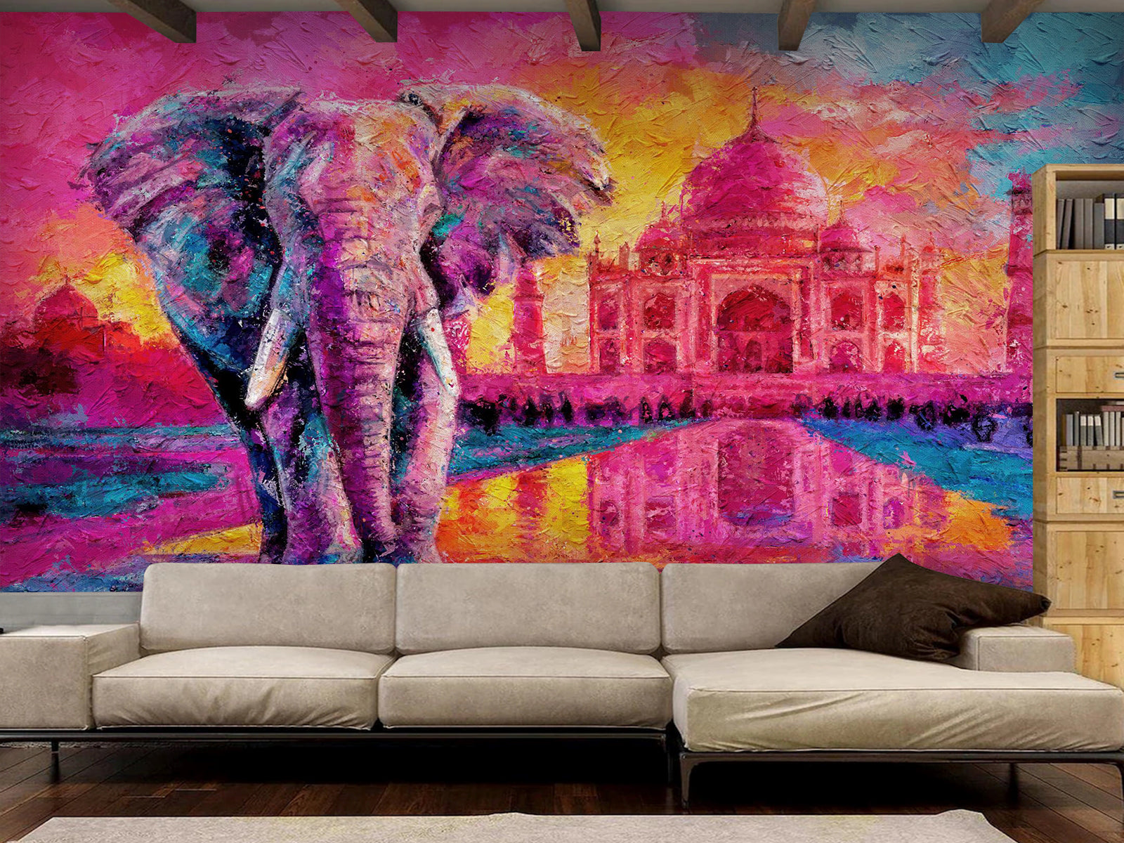 Fototapete Elefant Farbe Indien