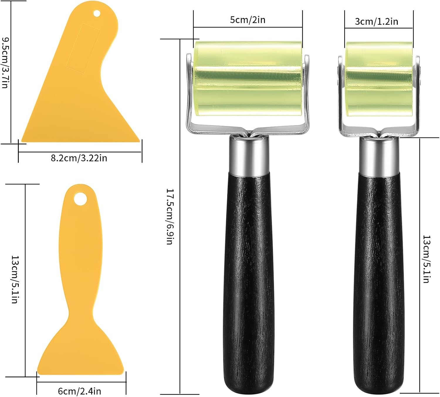 Set Nahtroller, Andrückrolle 30mm & 50mm Silikon