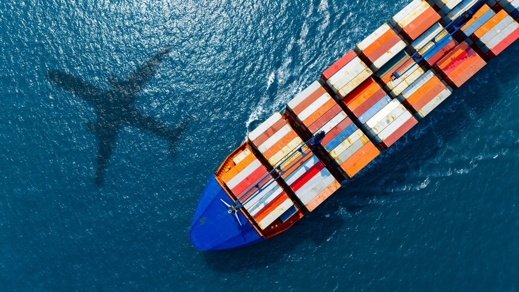 Fototapete Container Schiff Meer