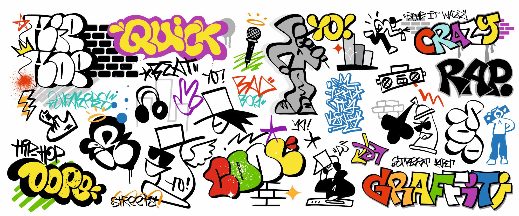 Fototapete Graffiti Rap Hip Hop
