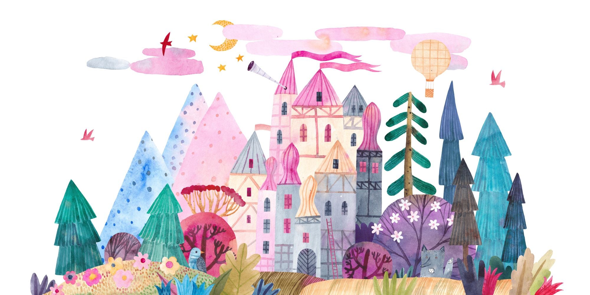Fototapete Schloss Farbe Bunt