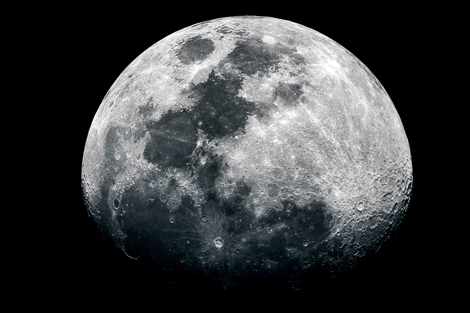 Fototapete Mond Schwarz Weiss