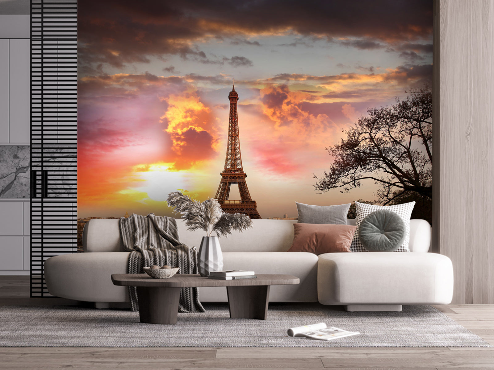 Fototapete Paris Eifelturm Sonnenuntergang