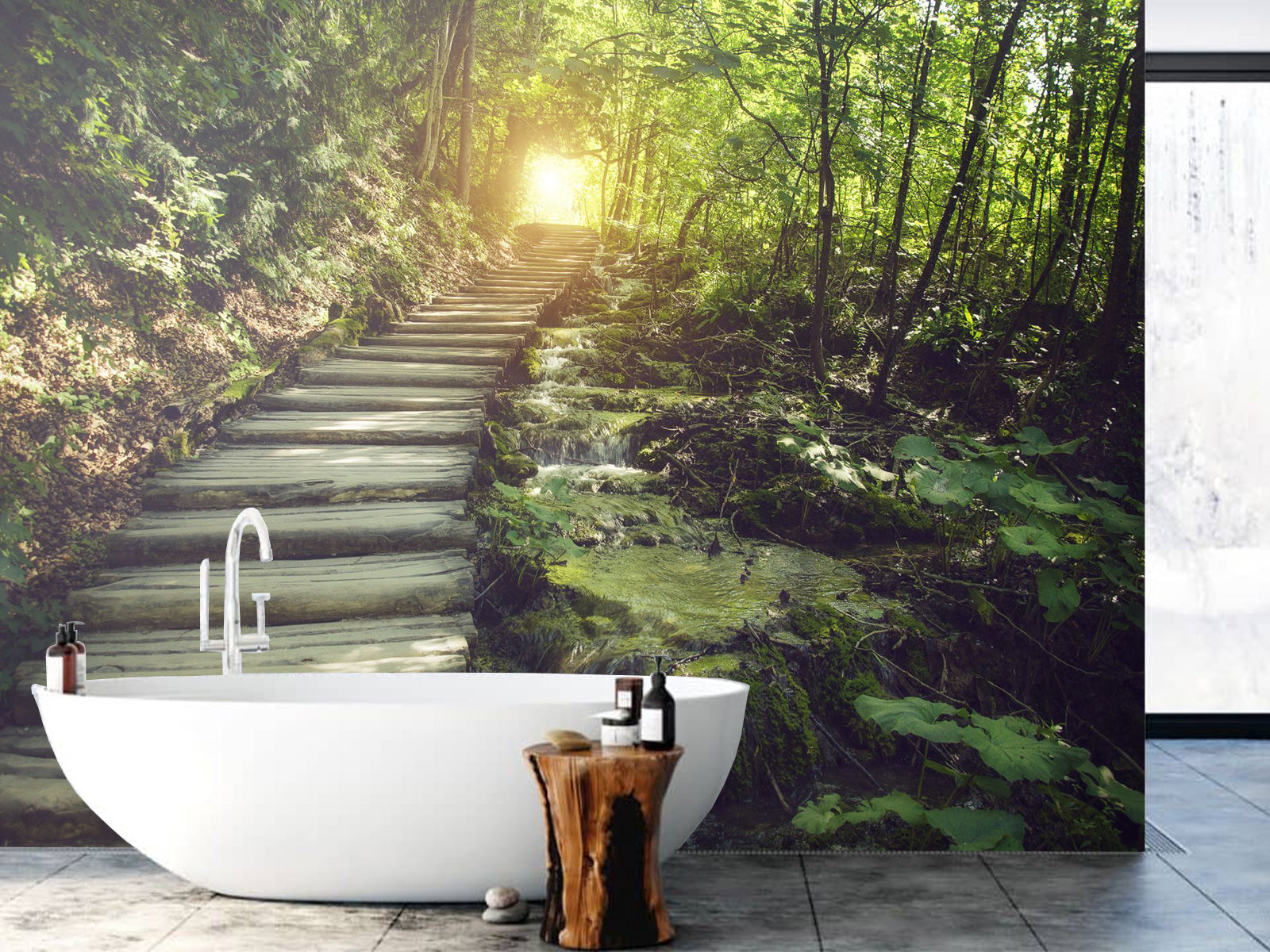 Fototapete Treppe im Wald